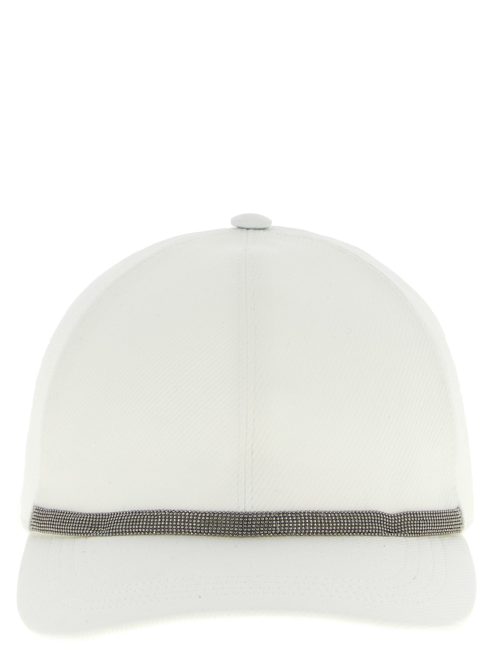 Brunello Cucinelli White Cotton Cap (Baseball Hat) Brunello Cucinelli