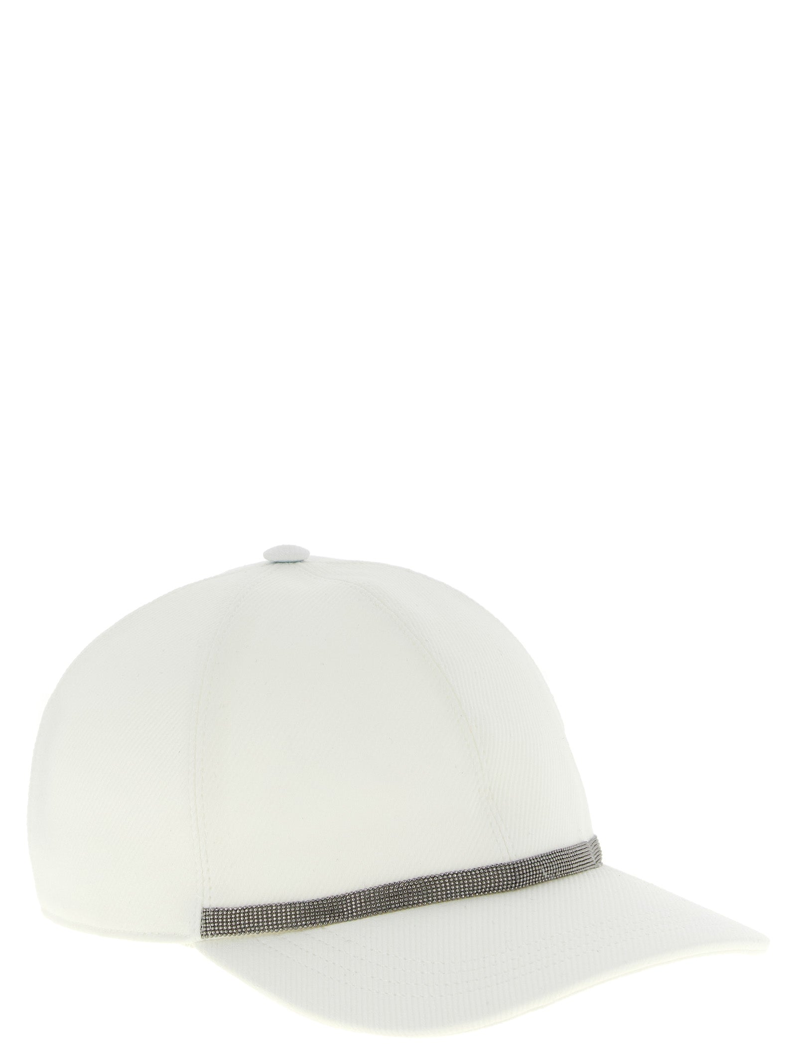 Brunello Cucinelli White Cotton Cap (Baseball Hat) Brunello Cucinelli