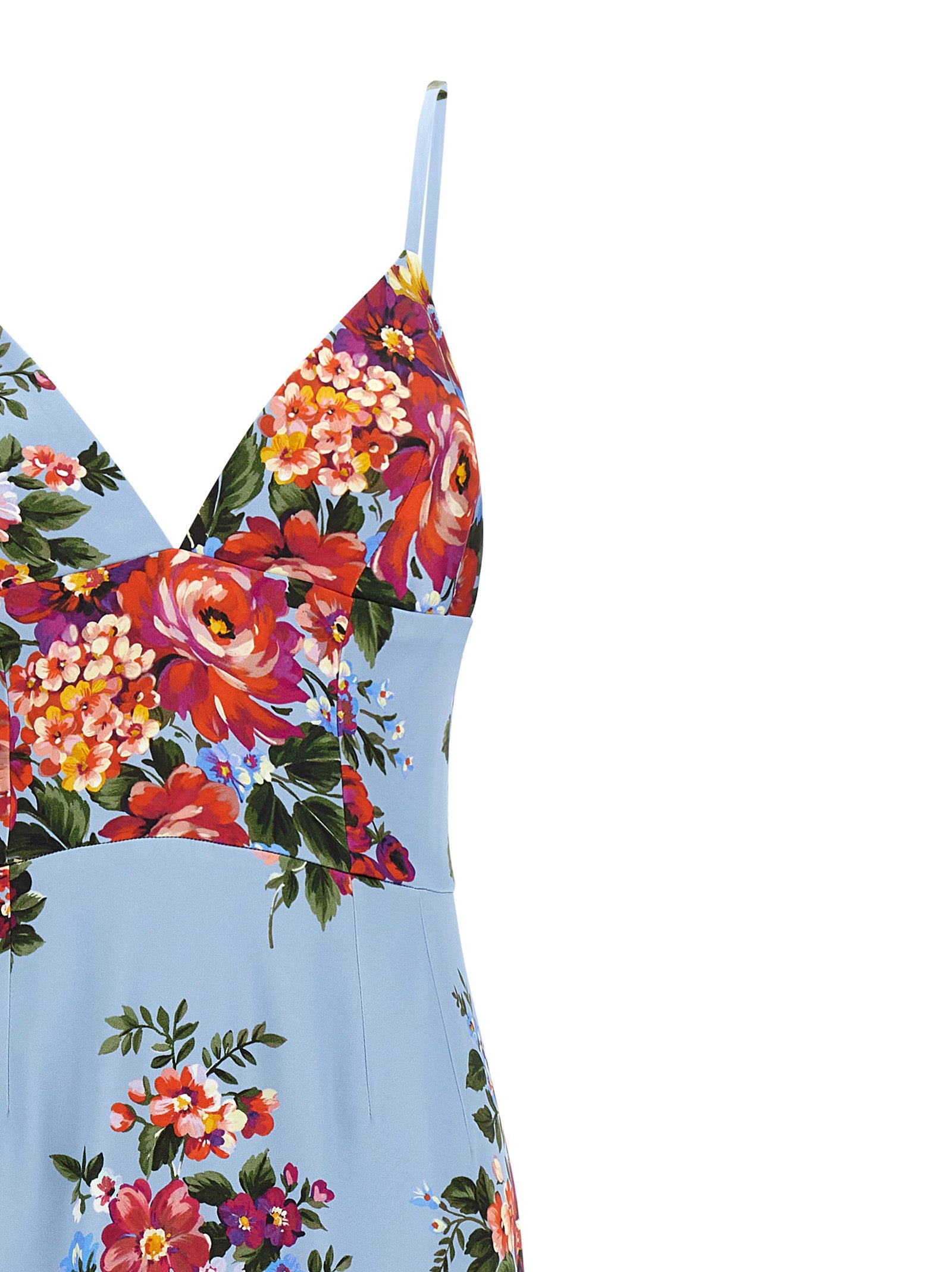 Dolce & Gabbana Blue Viscose Midi Dress Dolce & Gabbana