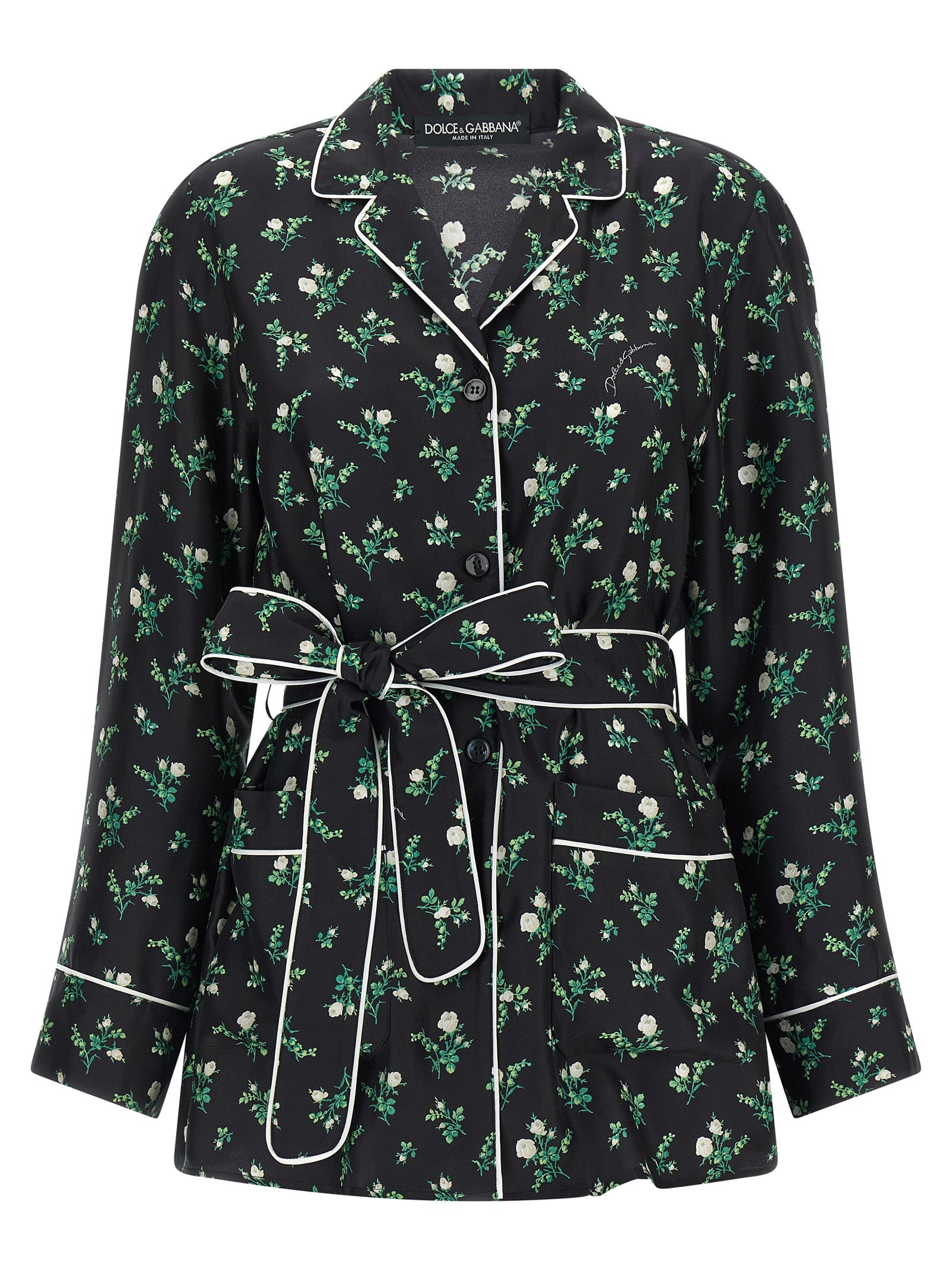 Dolce & Gabbana Black Silk Blouse Dolce & Gabbana