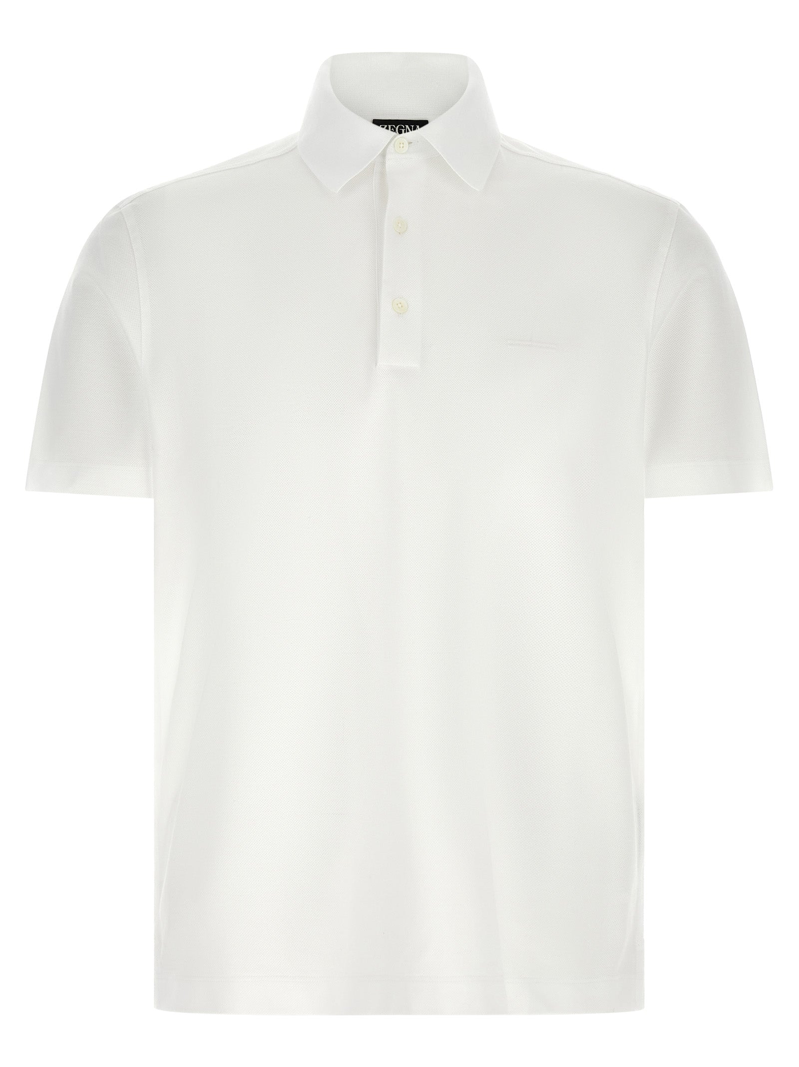 ZEGNA White Cotton Polo Shirt ZEGNA