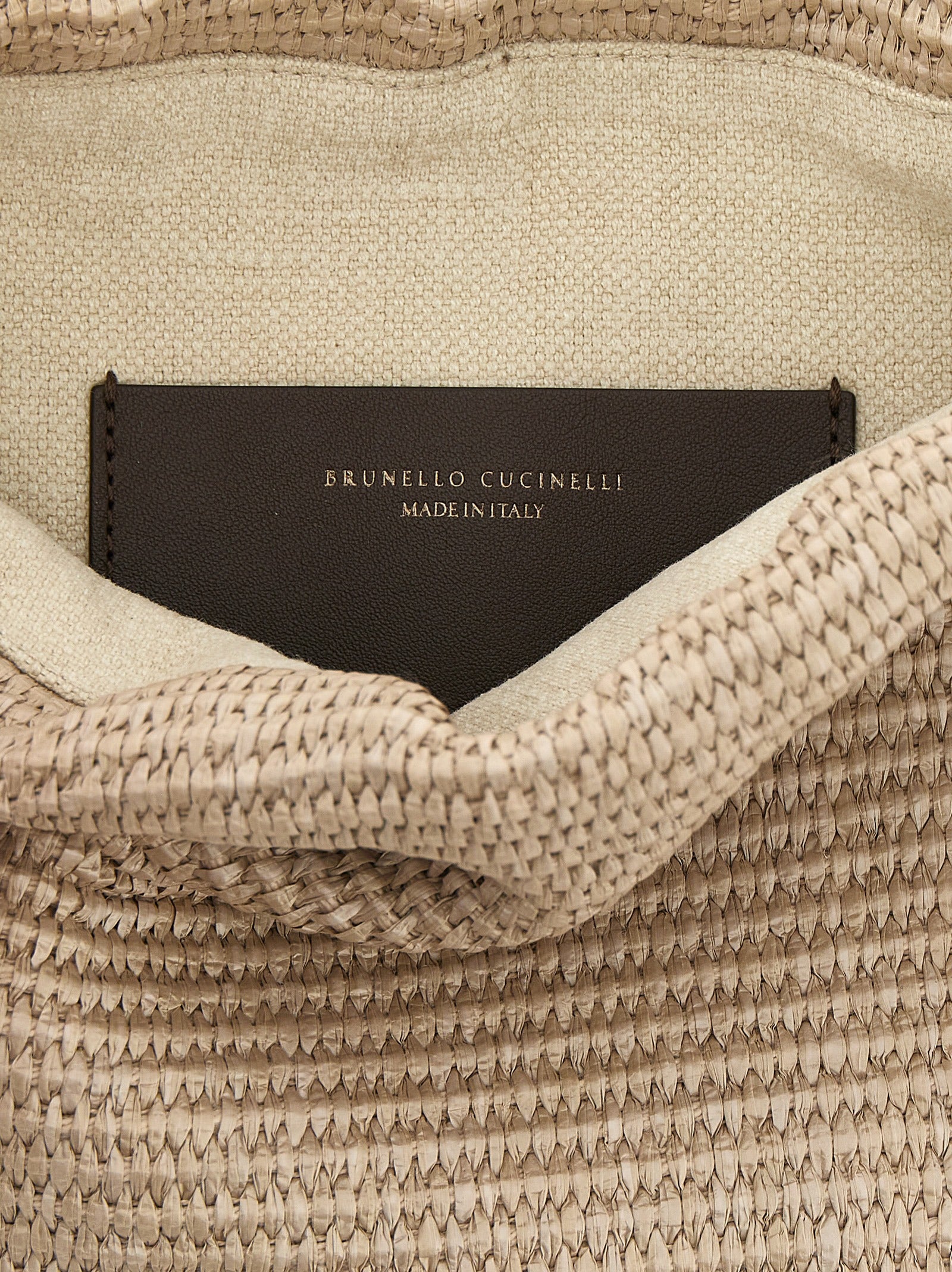 Brunello Cucinelli Beige Cotton Clutch Bag Brunello Cucinelli