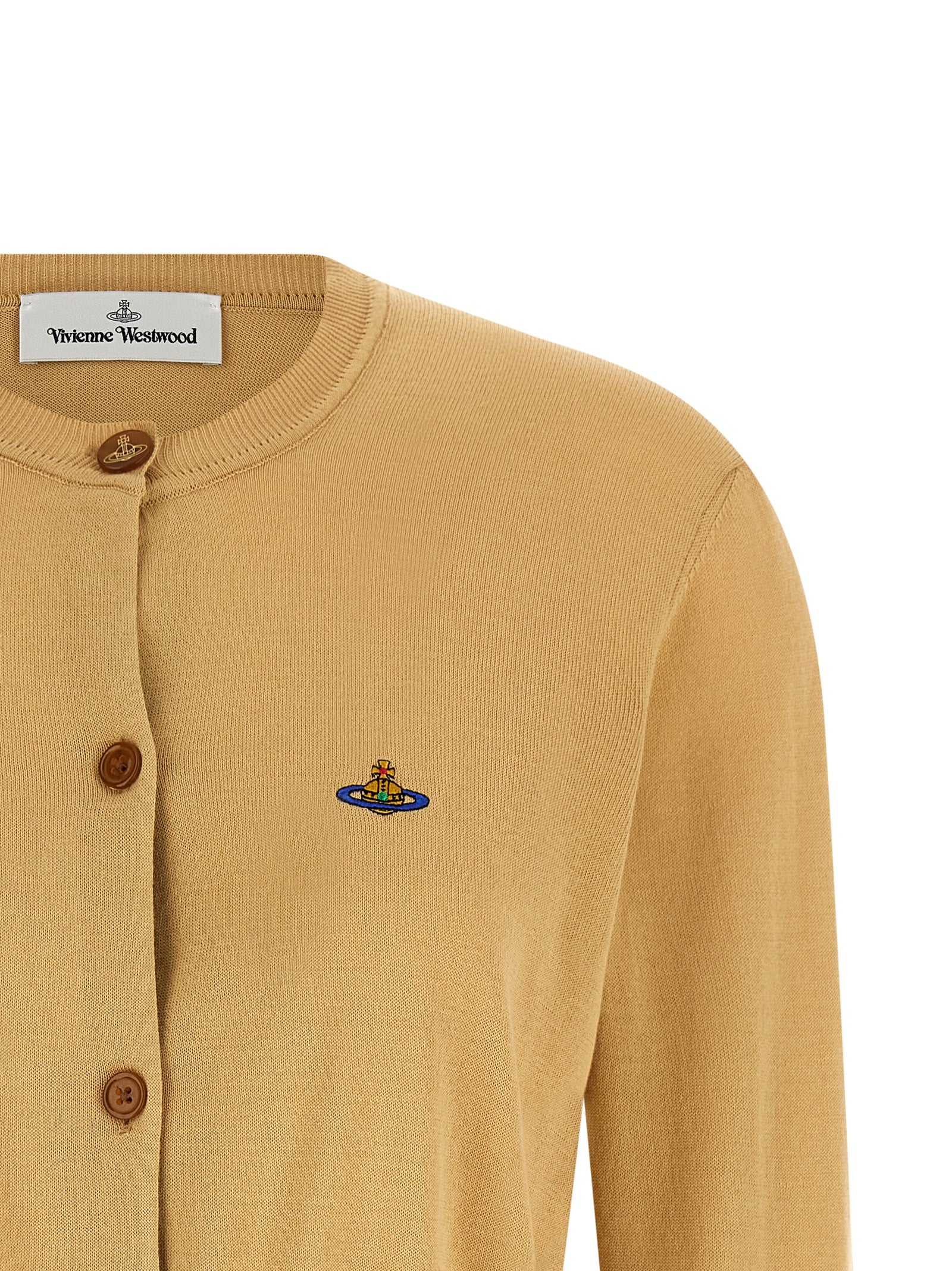 Vivienne Westwood Beige Cotton Cardigan Vivienne Westwood