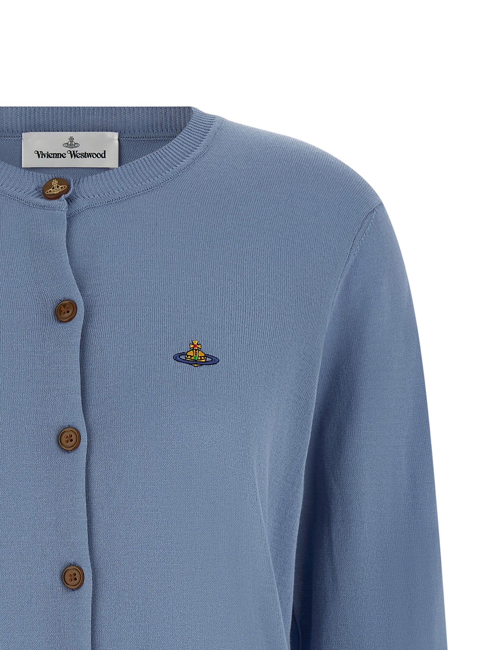 Vivienne Westwood Blue Cotton Cardigan Vivienne Westwood