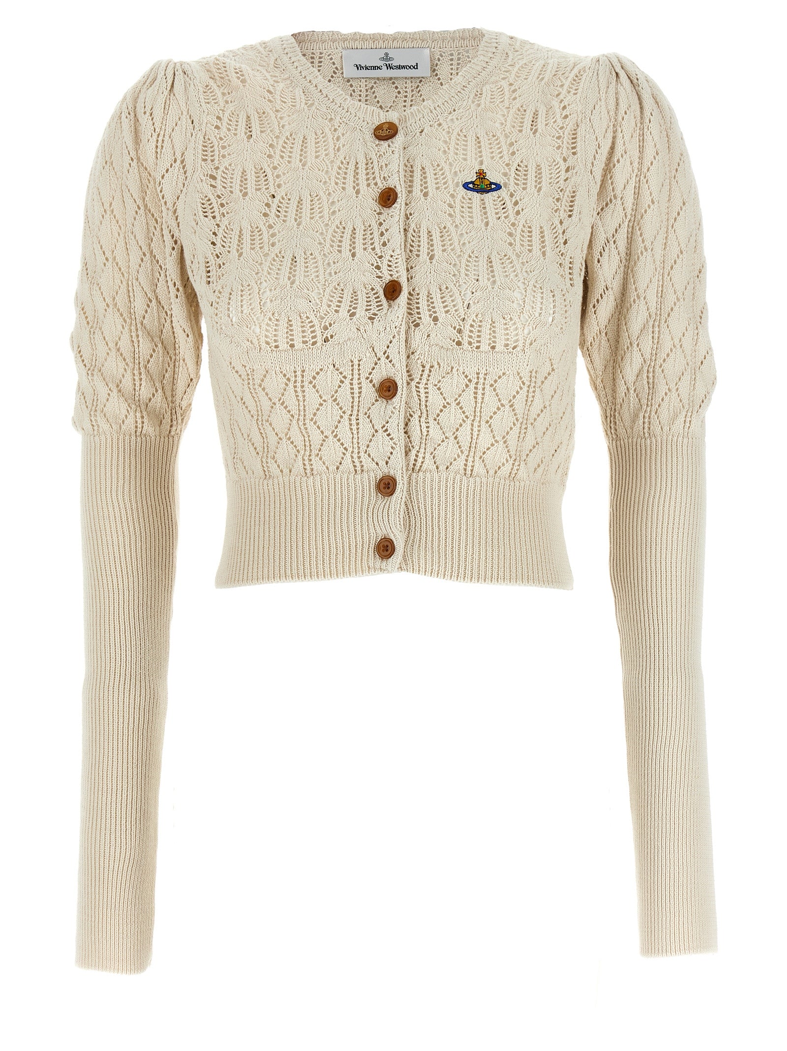 Vivienne Westwood Beige Cotton Cardigan Vivienne Westwood