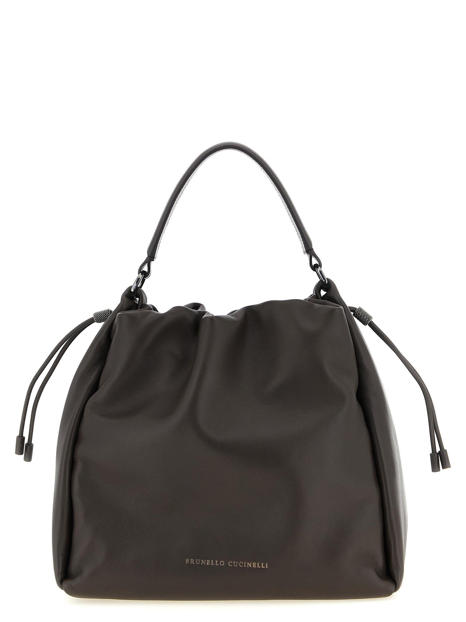 Brunello Cucinelli Brown Lamb Leather Handbag Brunello Cucinelli