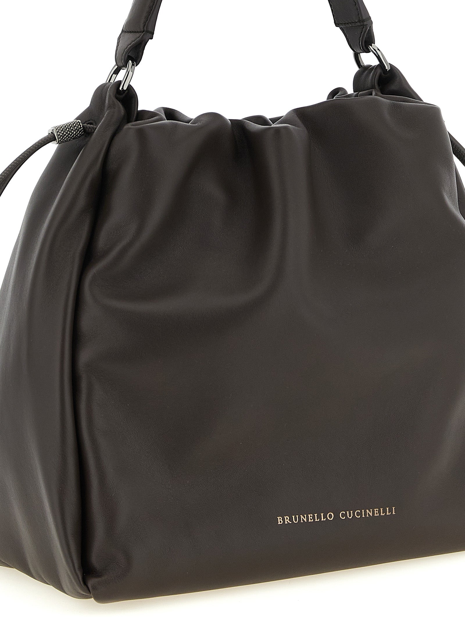 Brunello Cucinelli Brown Lamb Leather Handbag Brunello Cucinelli