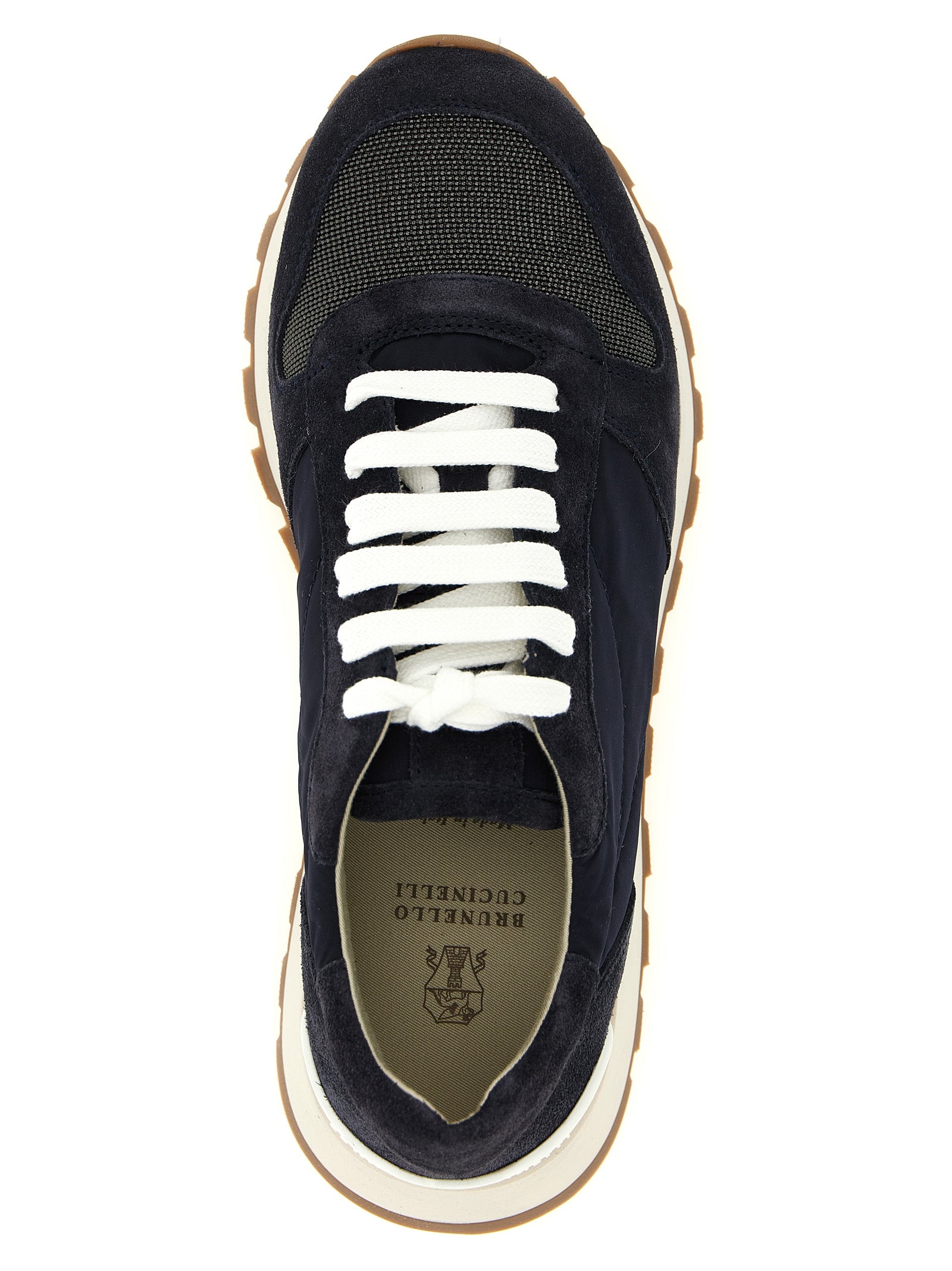 Brunello Cucinelli Blue Polyester Athletic Sneakers Brunello Cucinelli