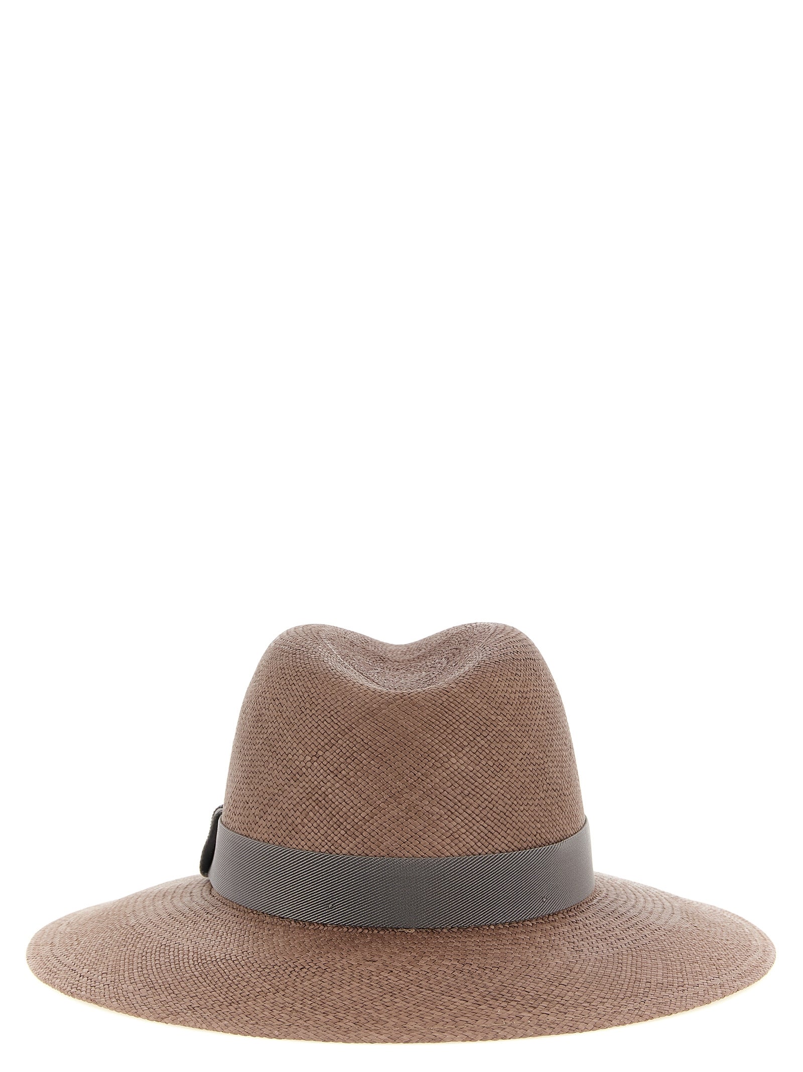 Brunello Cucinelli Brown Hemp Fedora Brunello Cucinelli