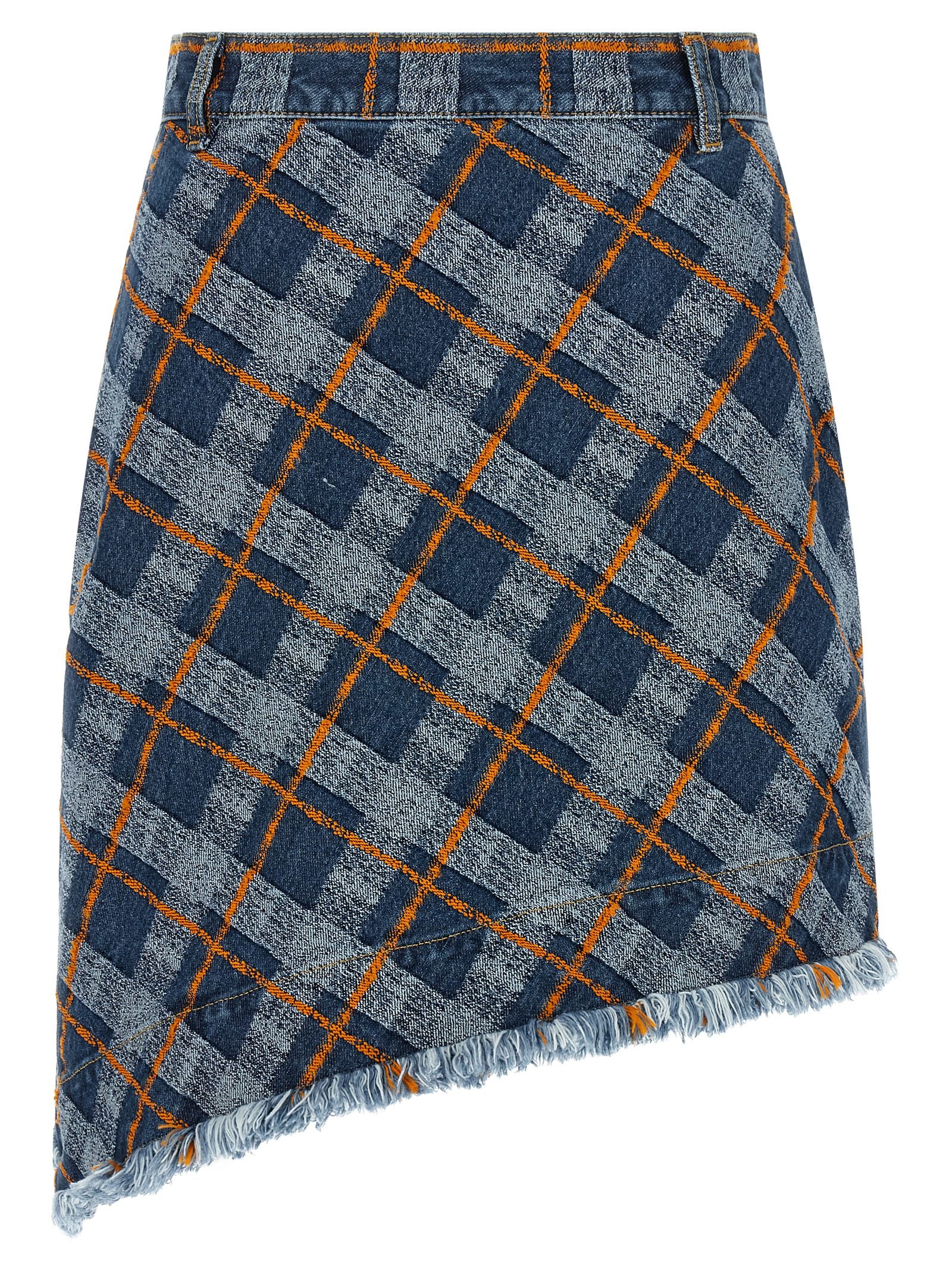 Vivienne Westwood Blue Cotton Long Skirt Vivienne Westwood
