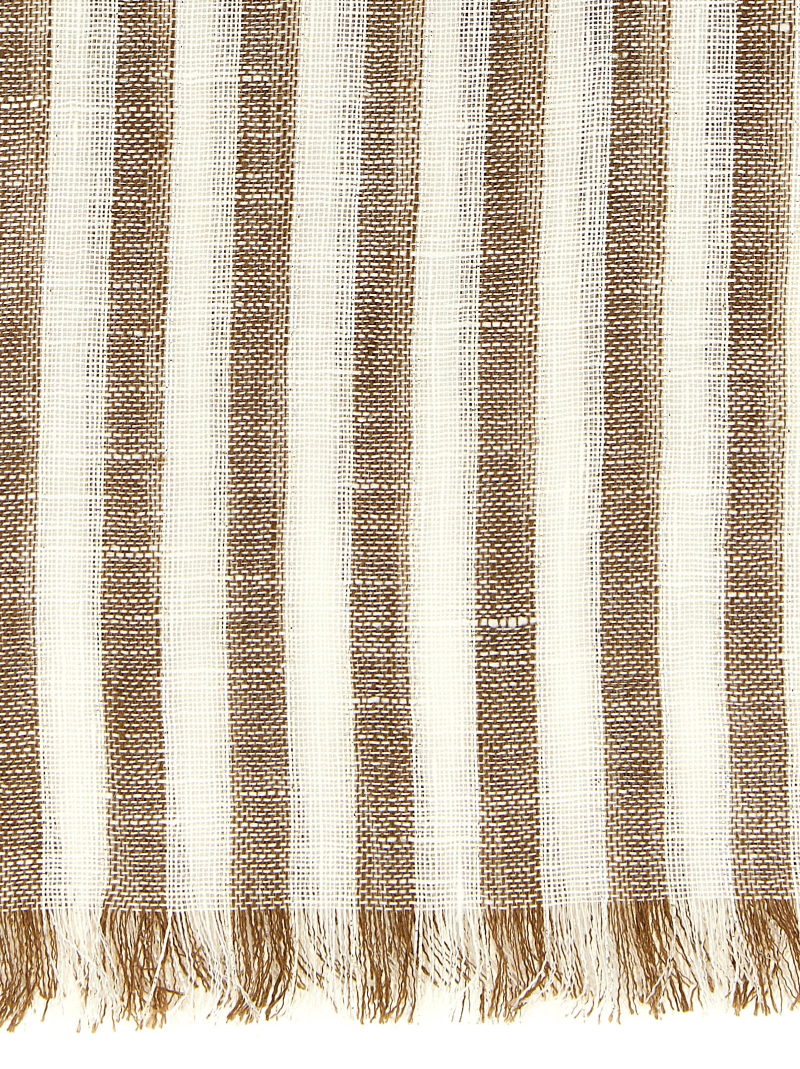 Brunello Cucinelli Brown Linen Scarf Brunello Cucinelli