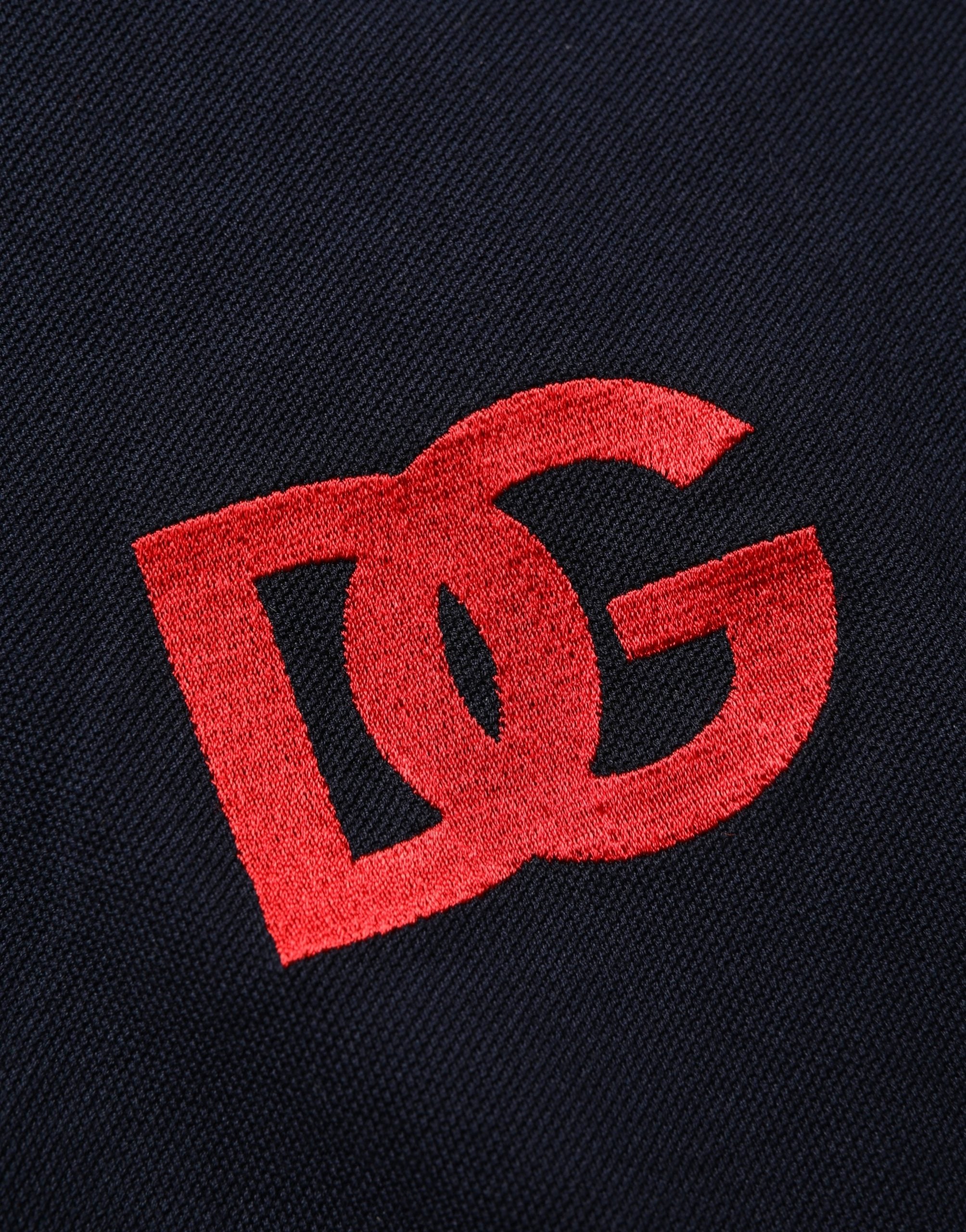 Dolce & Gabbana Black DG Logo Print Short Sleeve Polo T-shirt Dolce & Gabbana