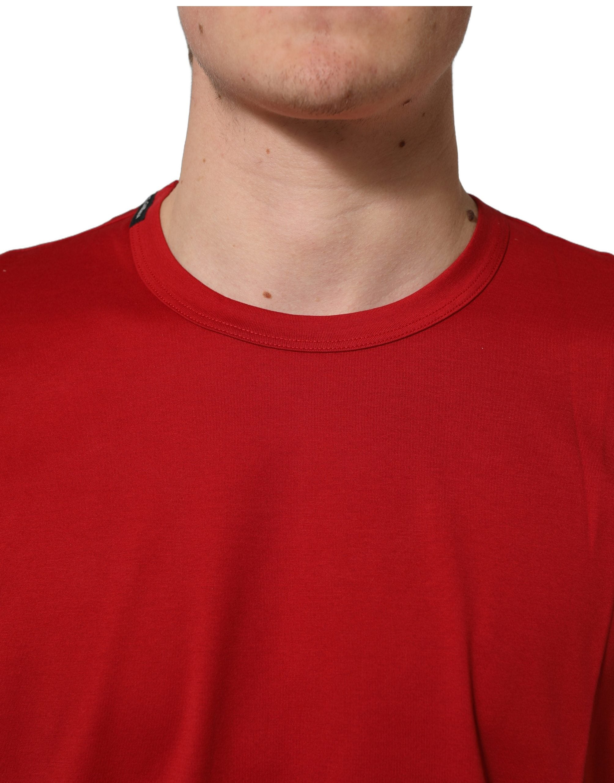 Dolce & Gabbana Red Goodluck 2023 Cotton Crew Neck T-shirt Dolce & Gabbana