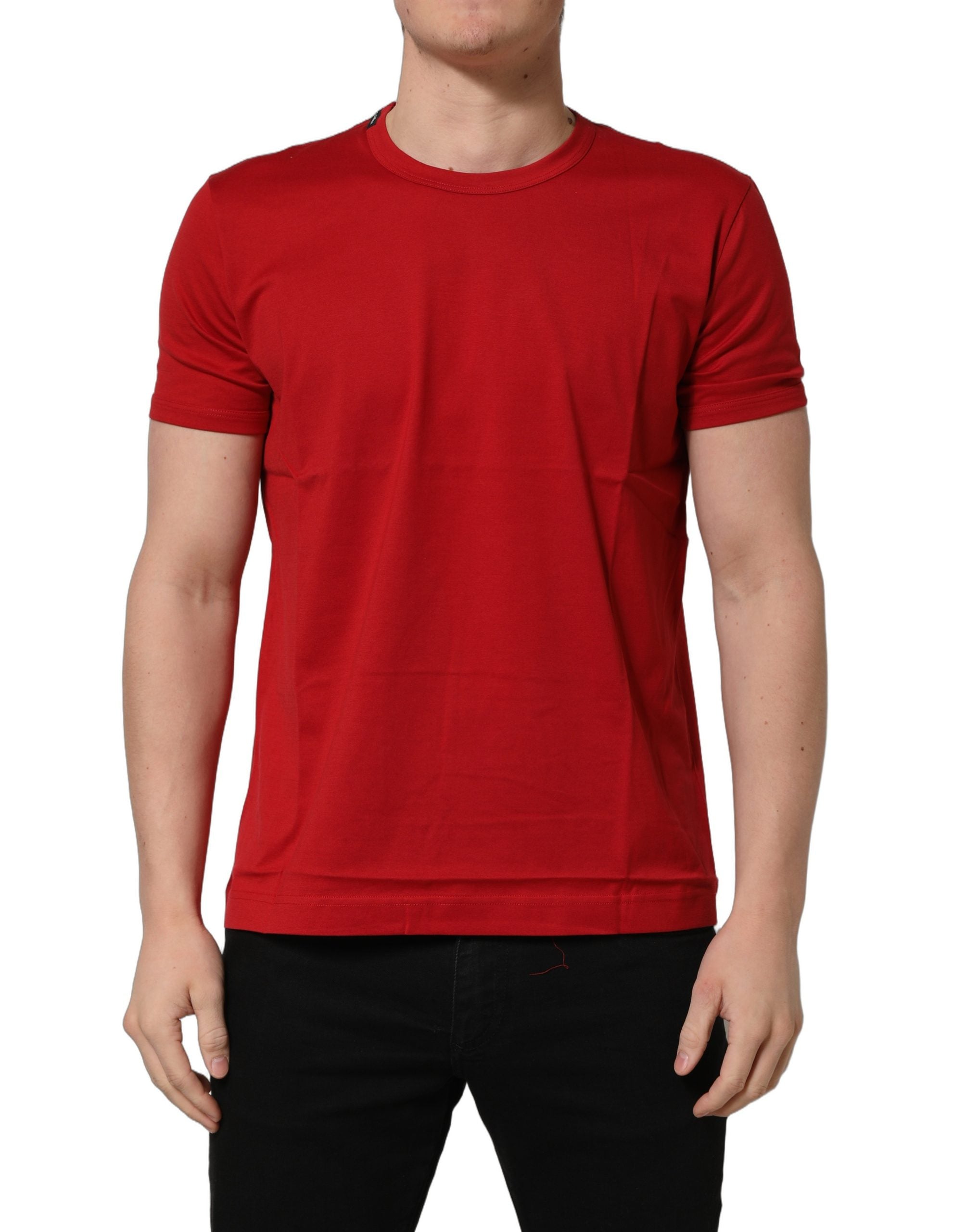 Dolce & Gabbana Red Goodluck 2023 Cotton Crew Neck T-shirt Dolce & Gabbana