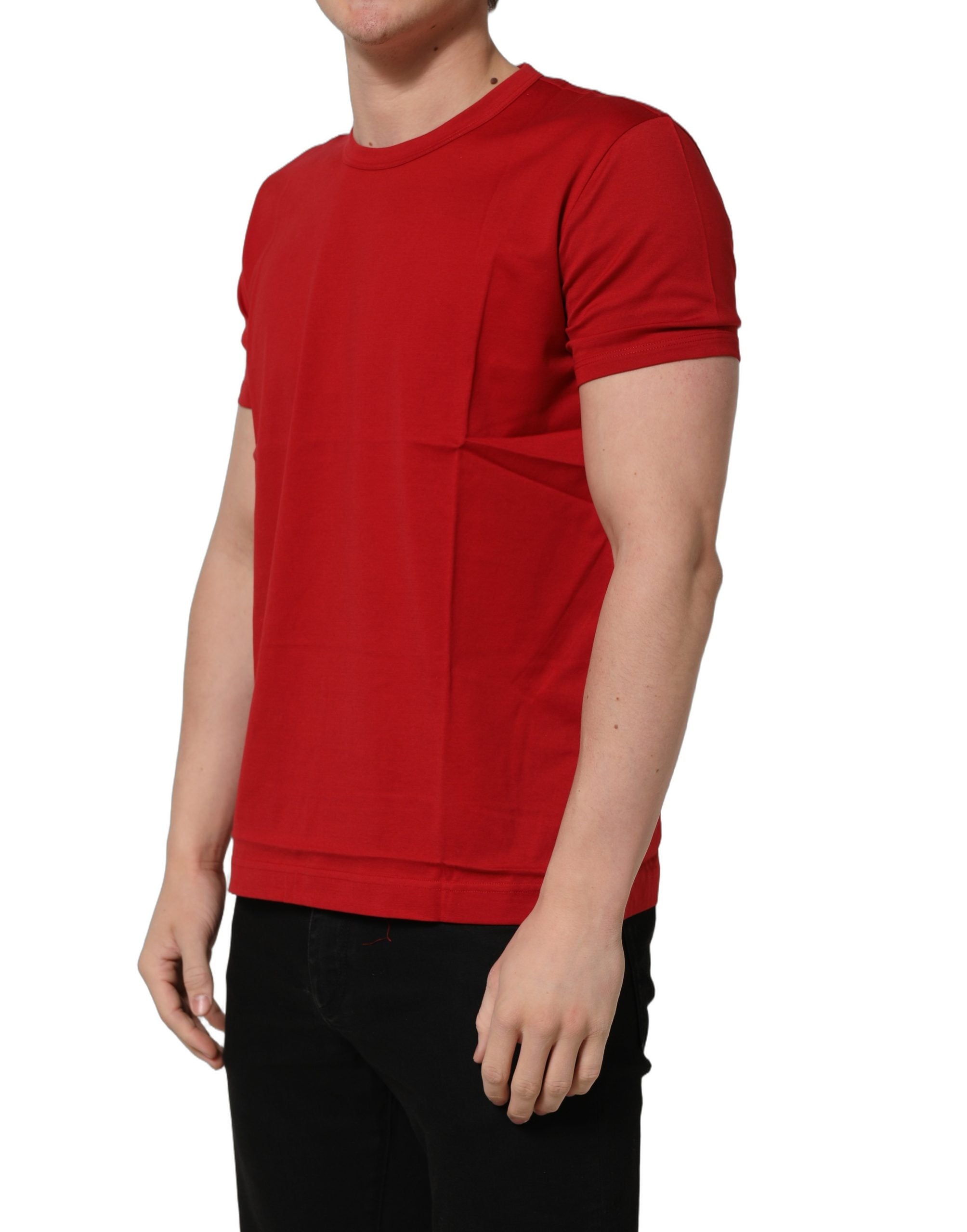 Dolce & Gabbana Red Goodluck 2023 Cotton Crew Neck T-shirt Dolce & Gabbana