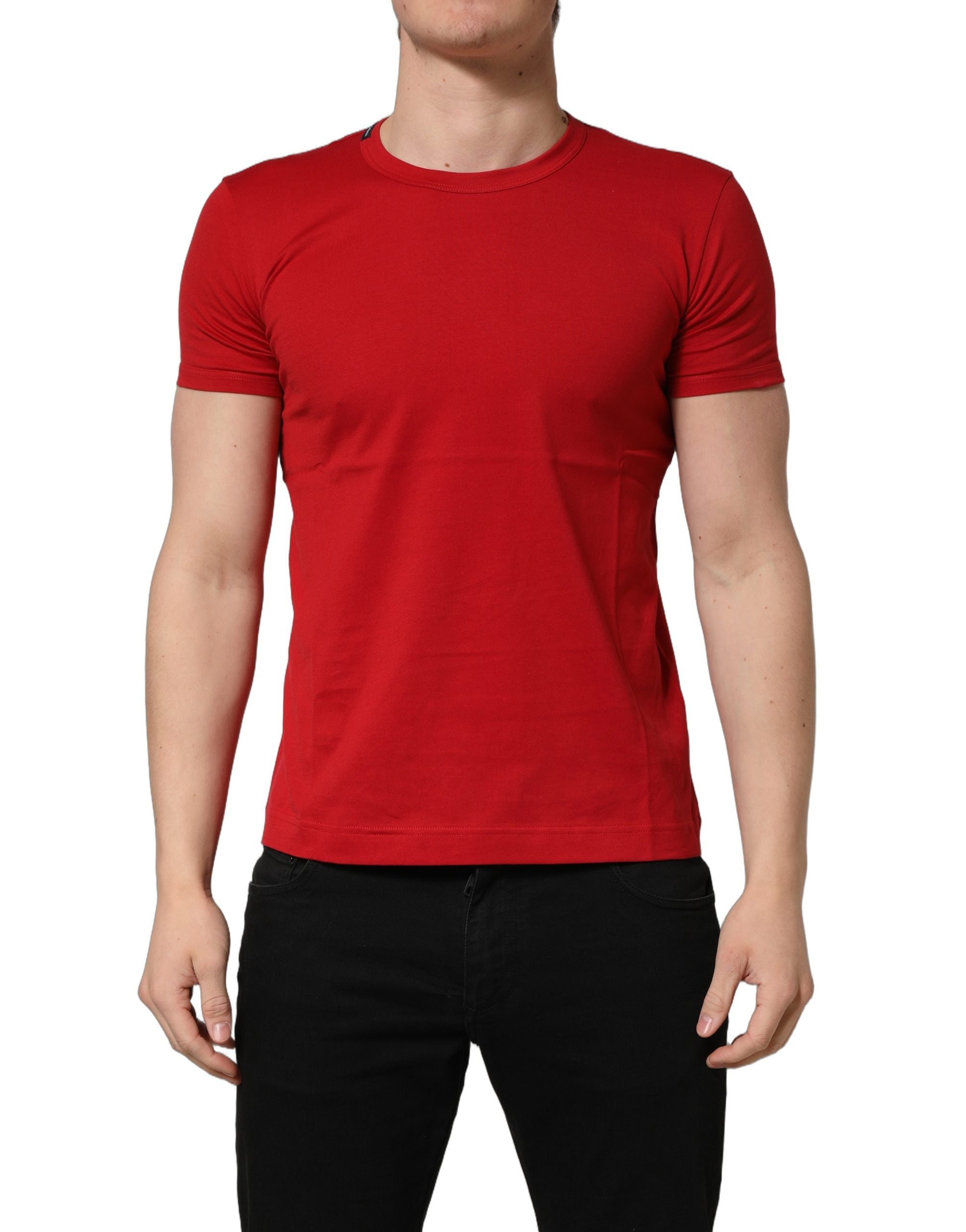 Dolce & Gabbana Red Goodluck 2023 Cotton Crew Neck T-shirt Dolce & Gabbana