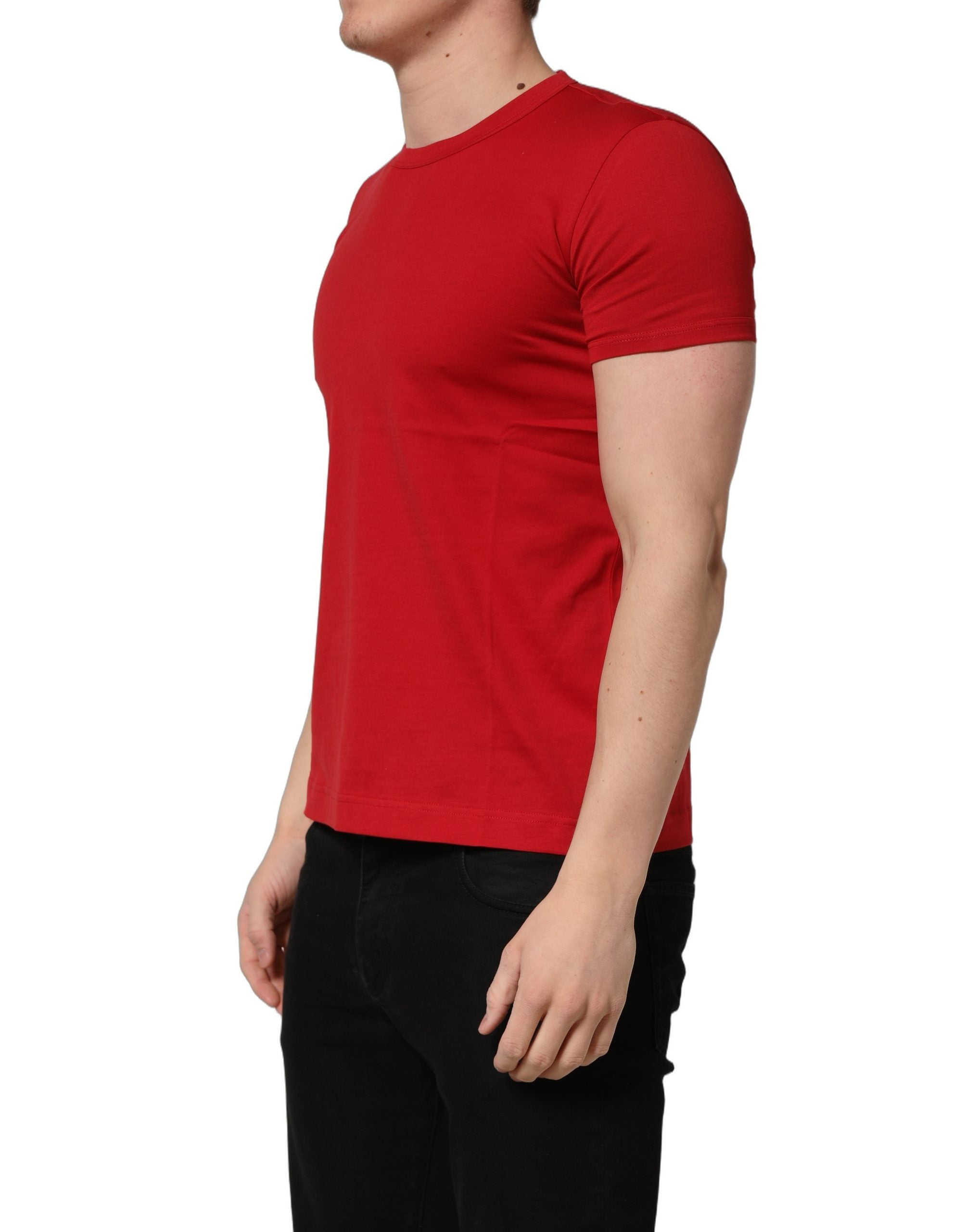 Dolce & Gabbana Red Goodluck 2023 Cotton Crew Neck T-shirt Dolce & Gabbana