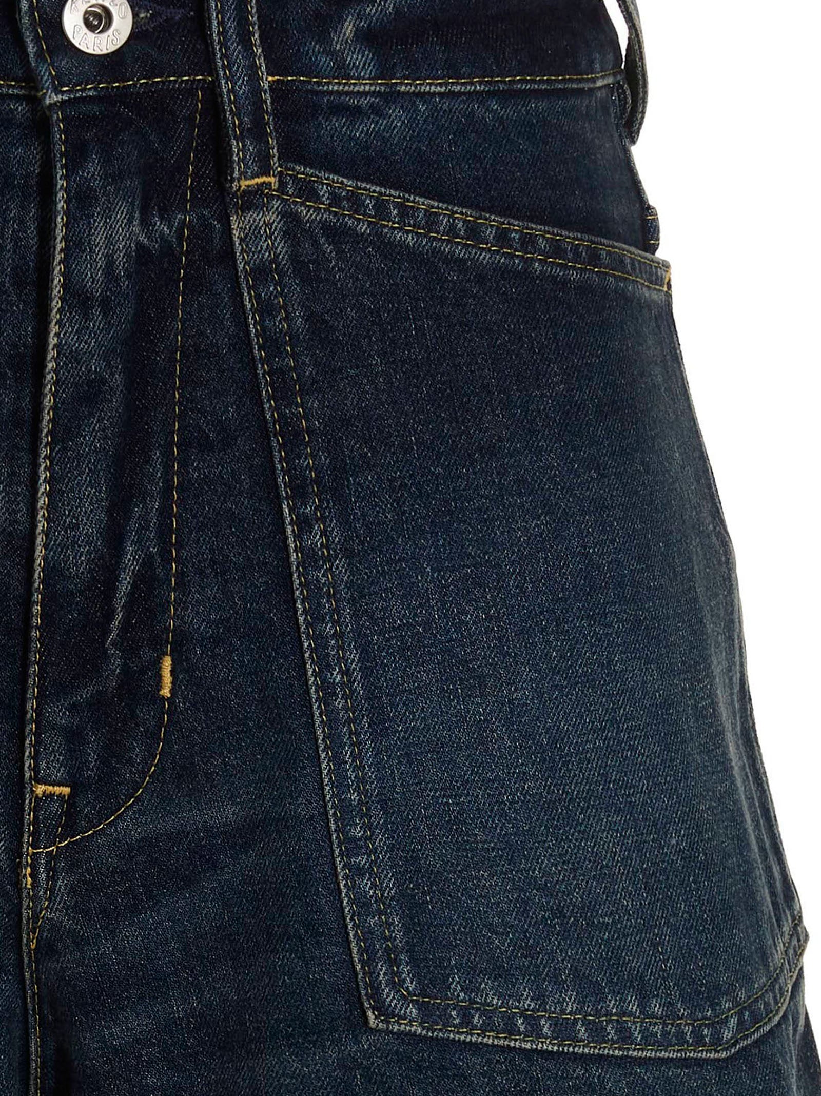 Kenzo Blue Cotton Bermuda Shorts Kenzo