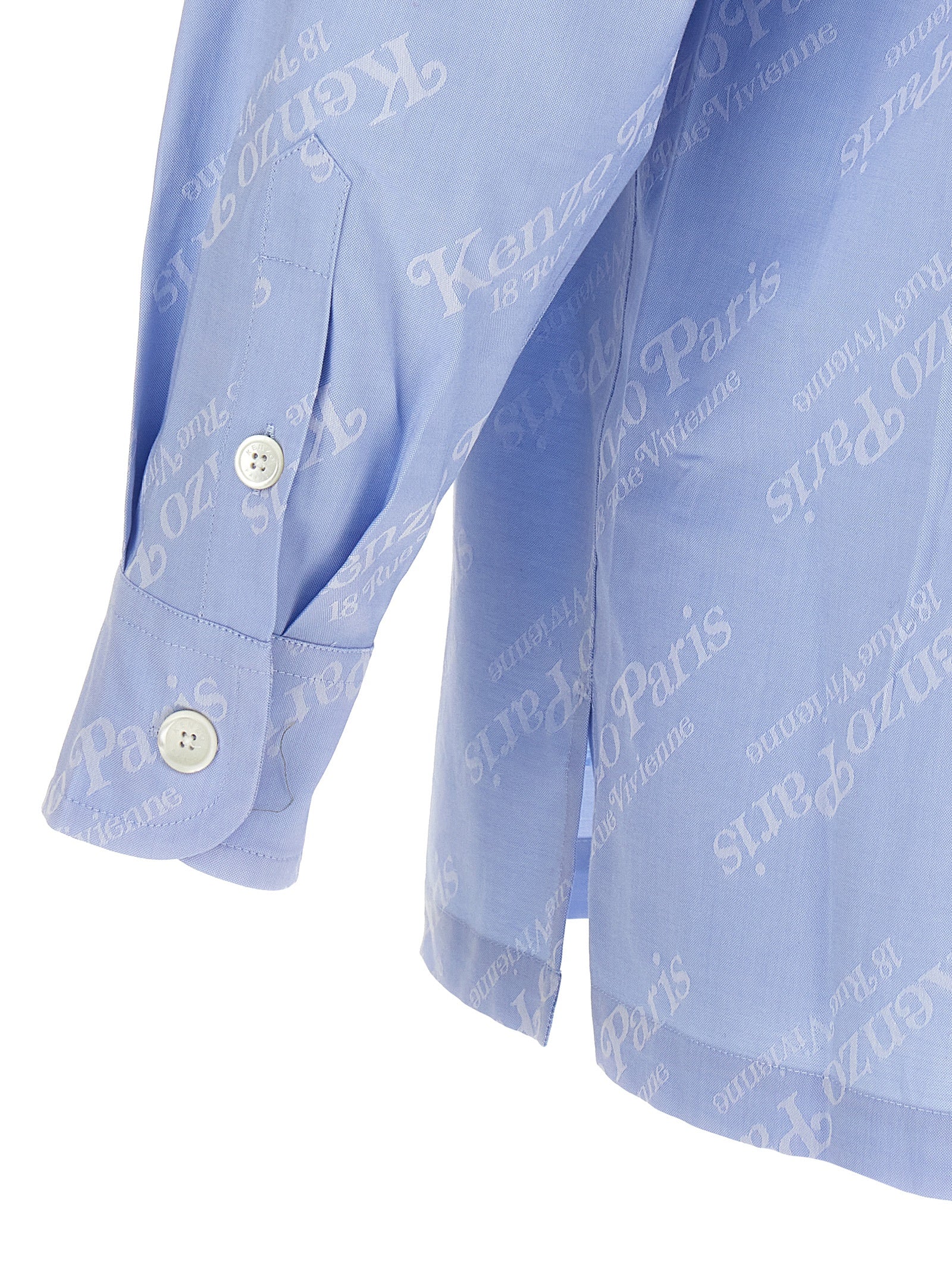 Kenzo Blue Cotton Blouse Kenzo