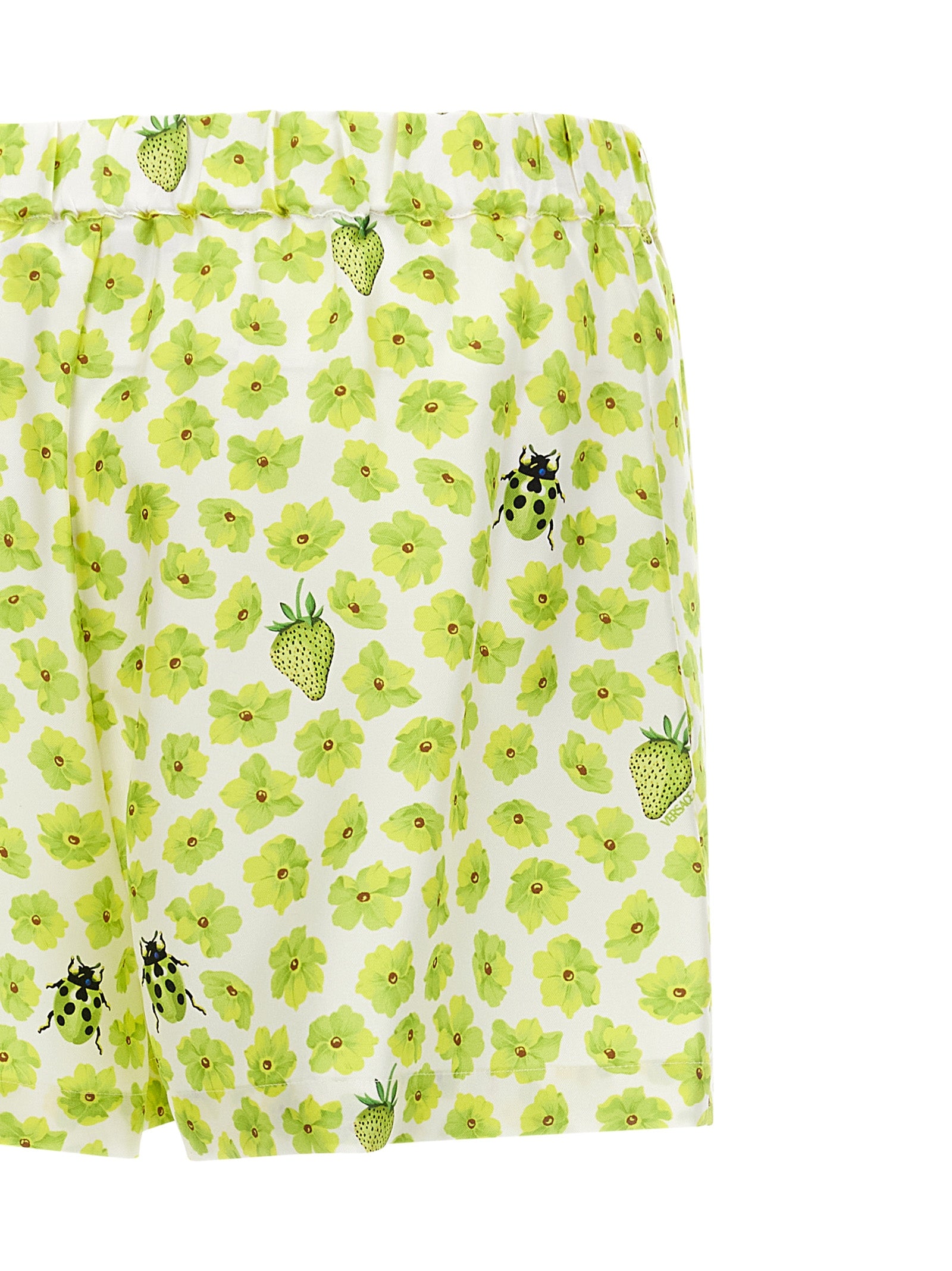 Versace Multicolor Silk Bermuda Shorts Versace