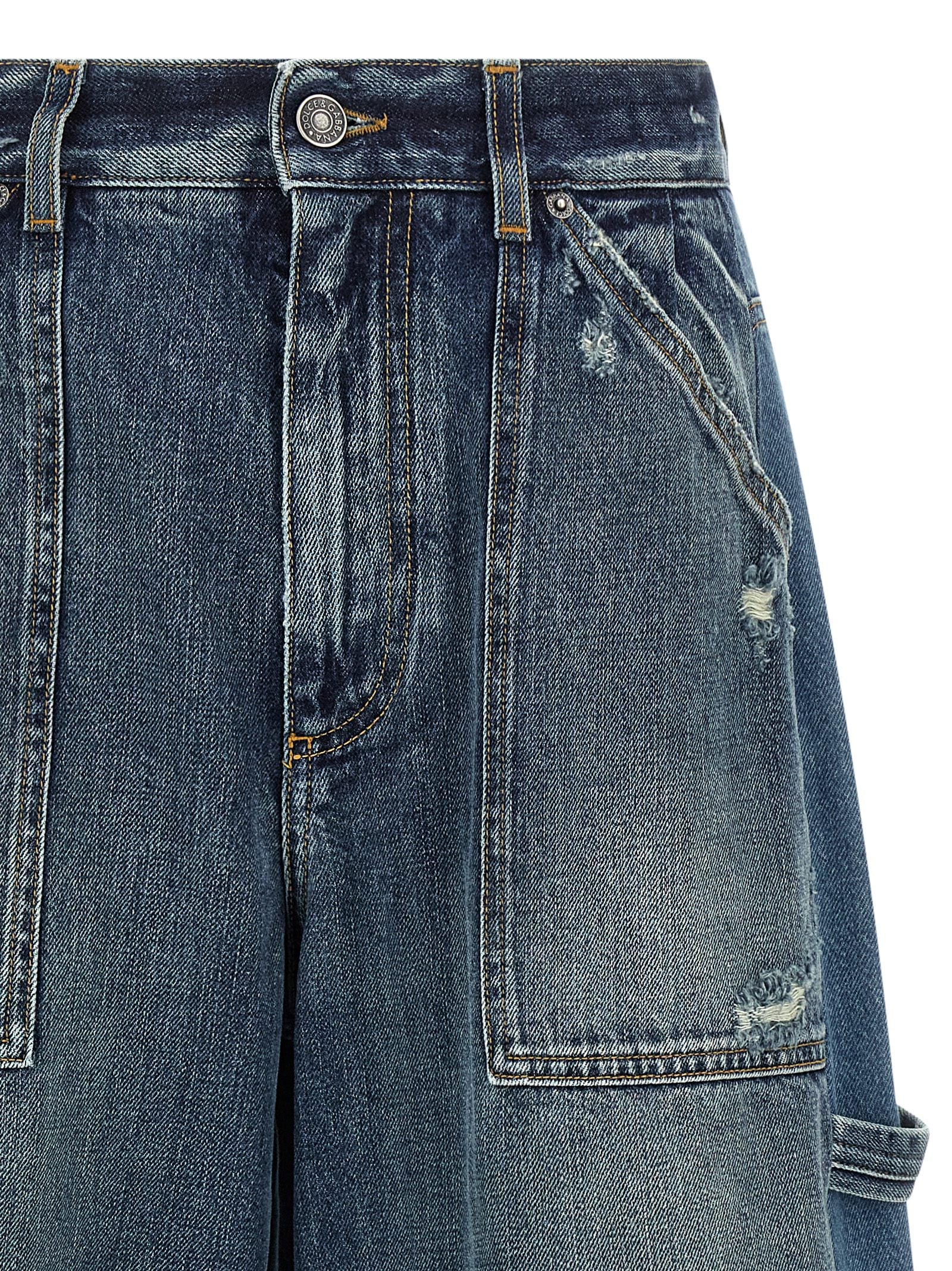 Dolce & Gabbana Blue Cotton Bermuda Shorts Dolce & Gabbana