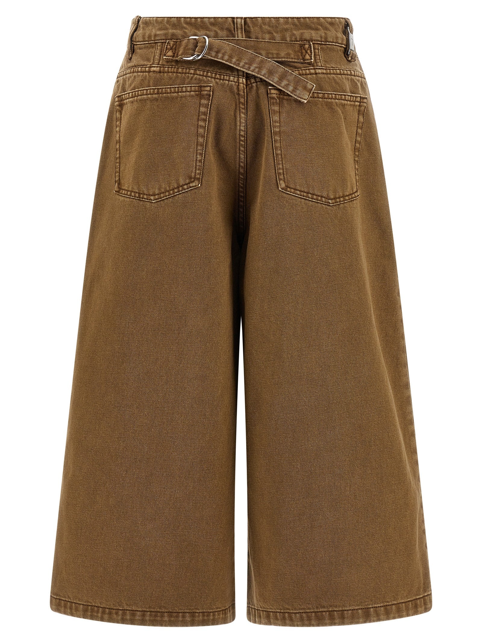 Ami Paris Brown Cotton Bermuda Shorts Ami Paris