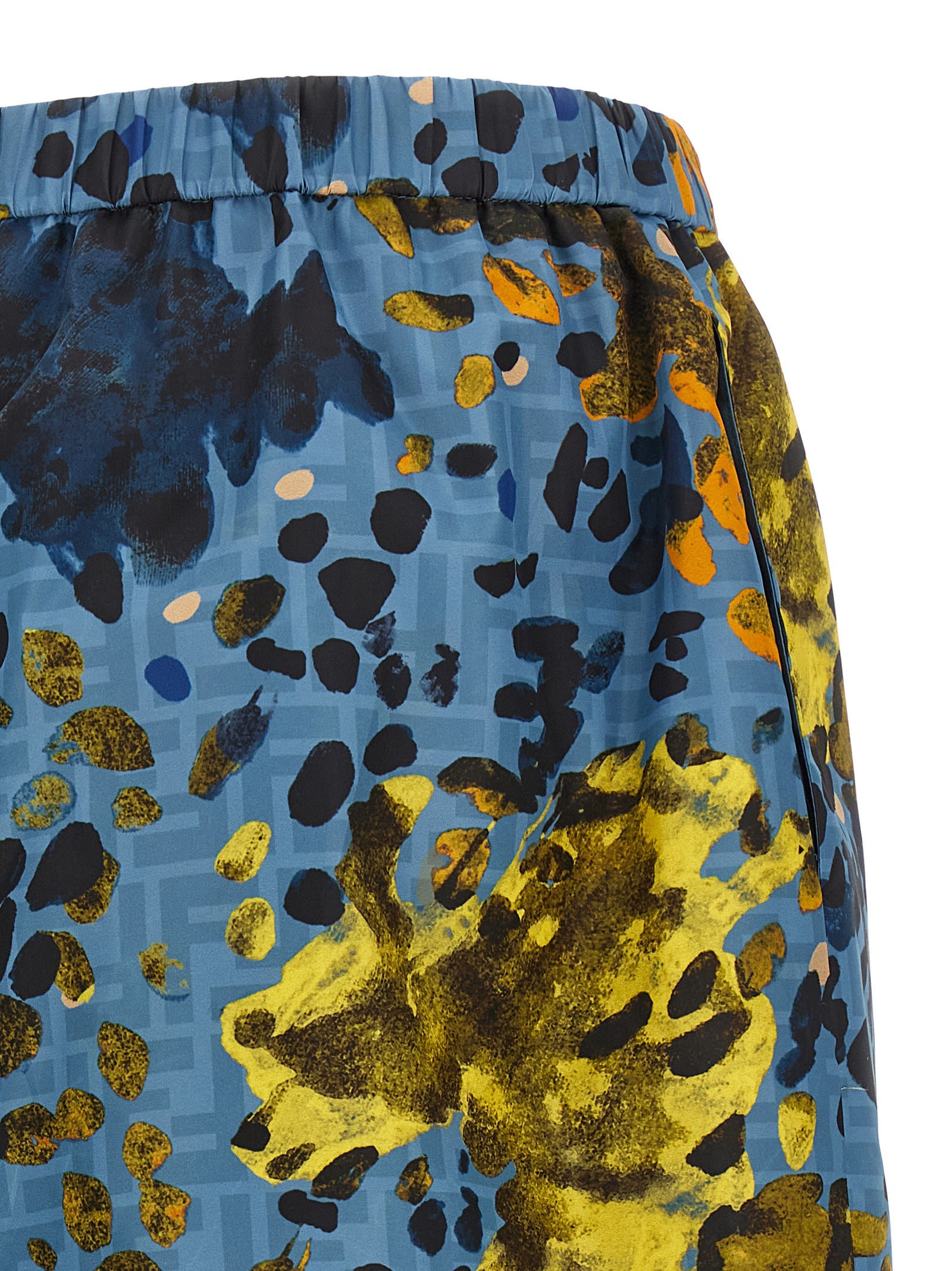 Fendi Blue Polyester Bermuda Shorts Fendi