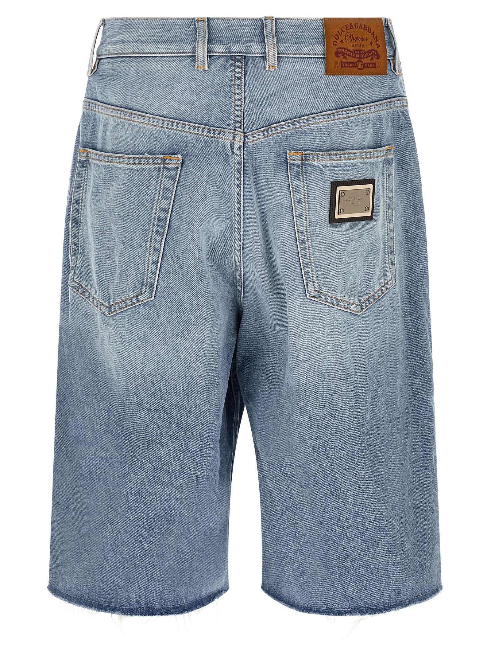 Dolce & Gabbana Blue Cotton Bermuda Shorts Dolce & Gabbana