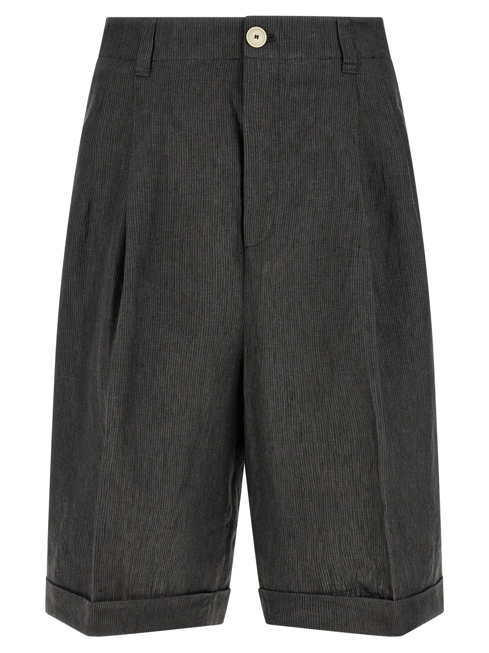 Jacquemus Gray Linen Bermuda Shorts Jacquemus