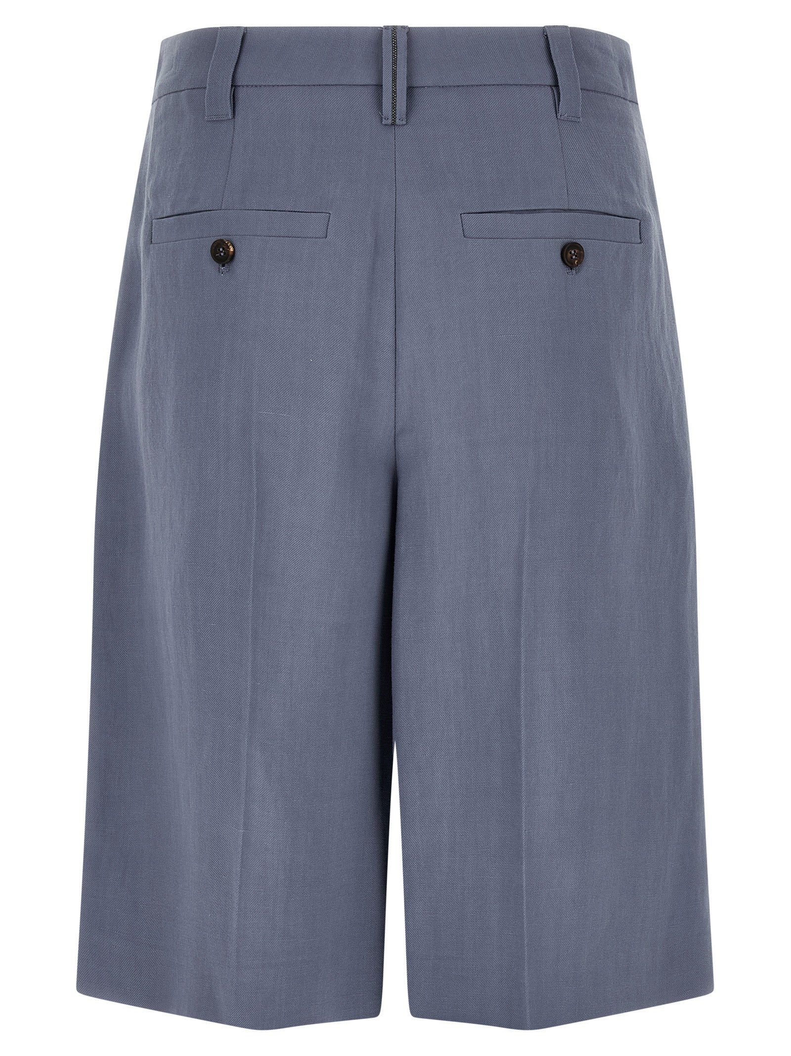 Brunello Cucinelli Blue Viscose Bermuda Shorts Brunello Cucinelli