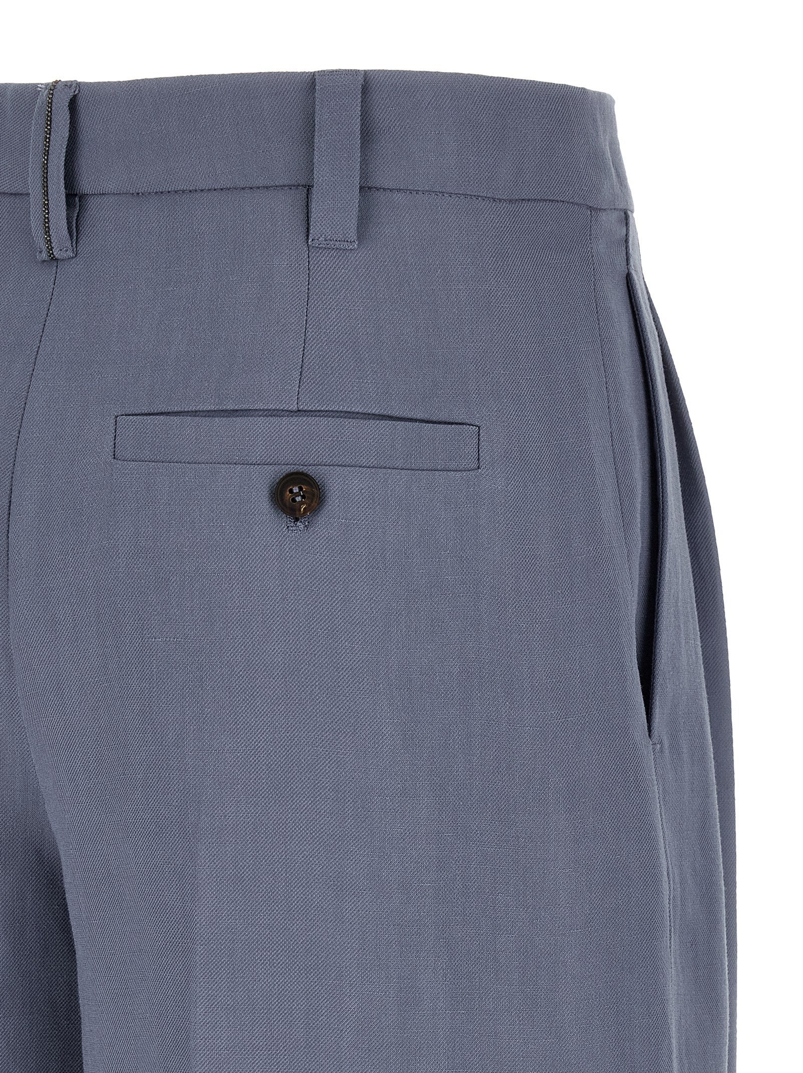 Brunello Cucinelli Blue Viscose Bermuda Shorts Brunello Cucinelli