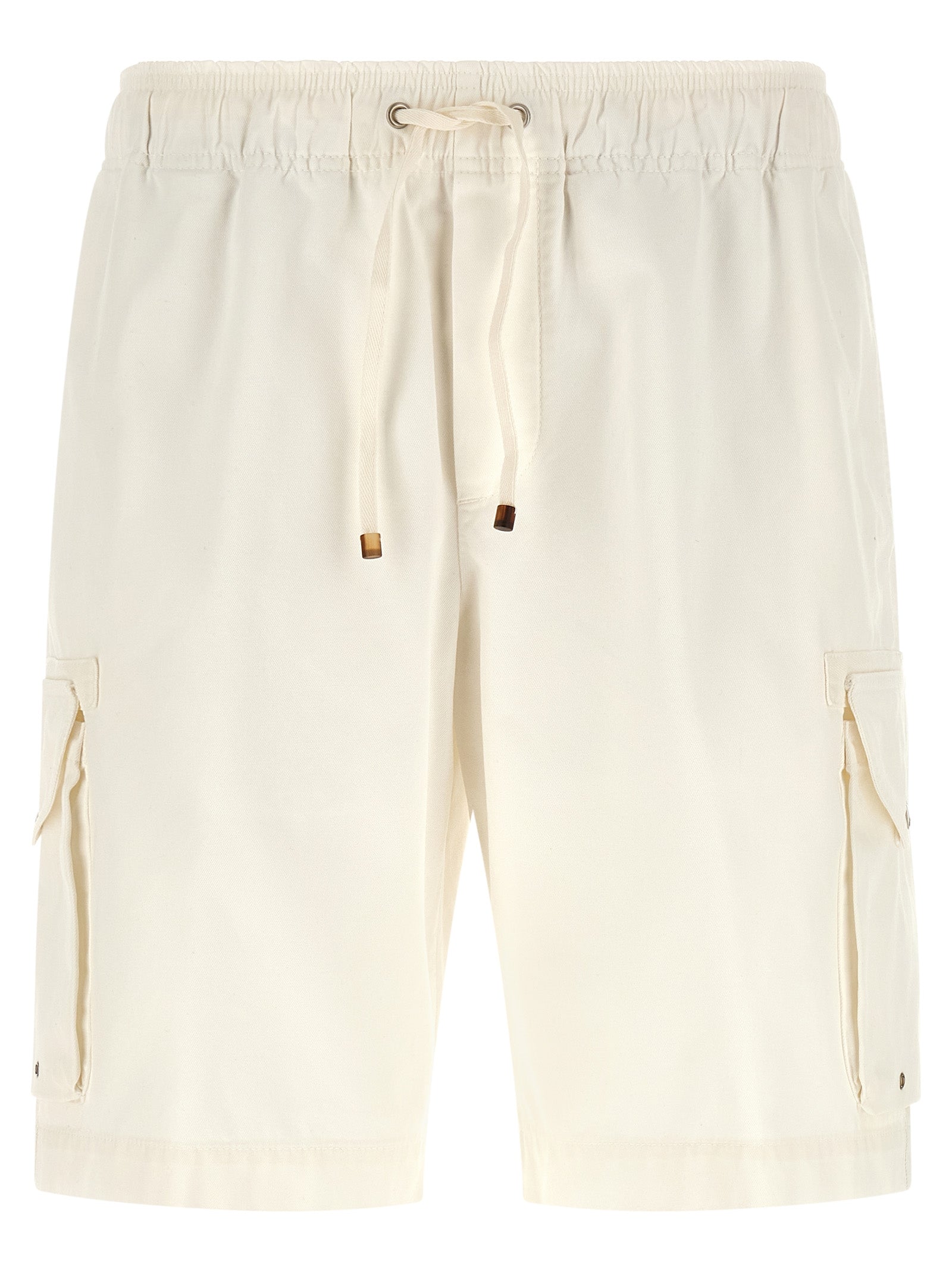Brunello Cucinelli White Cotton Bermuda Shorts