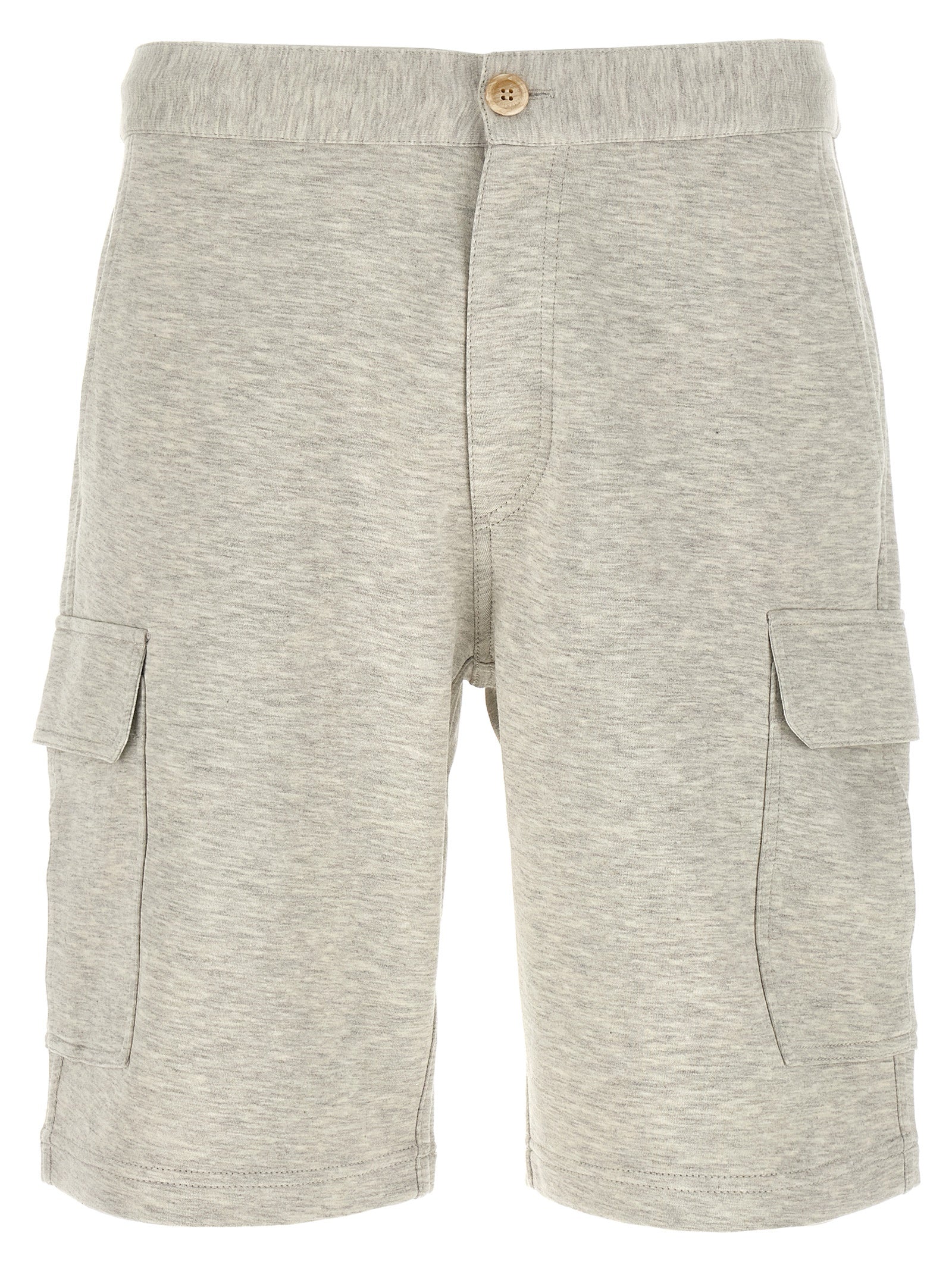 Brunello Cucinelli Gray Cotton Bermuda Shorts Brunello Cucinelli