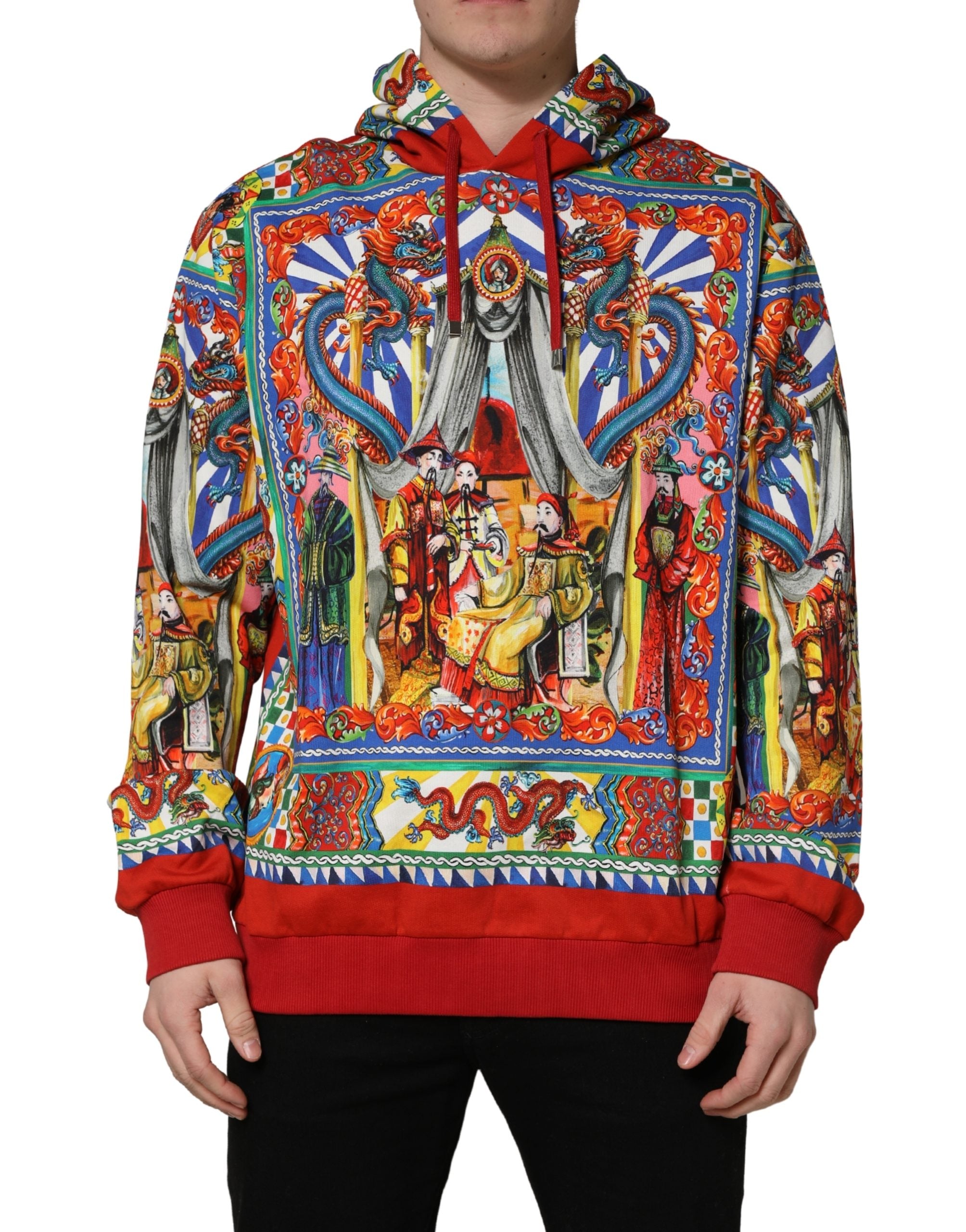 Dolce & Gabbana Multicolor Glamzilla Hooded Men Sweatshirt Sweater Dolce & Gabbana