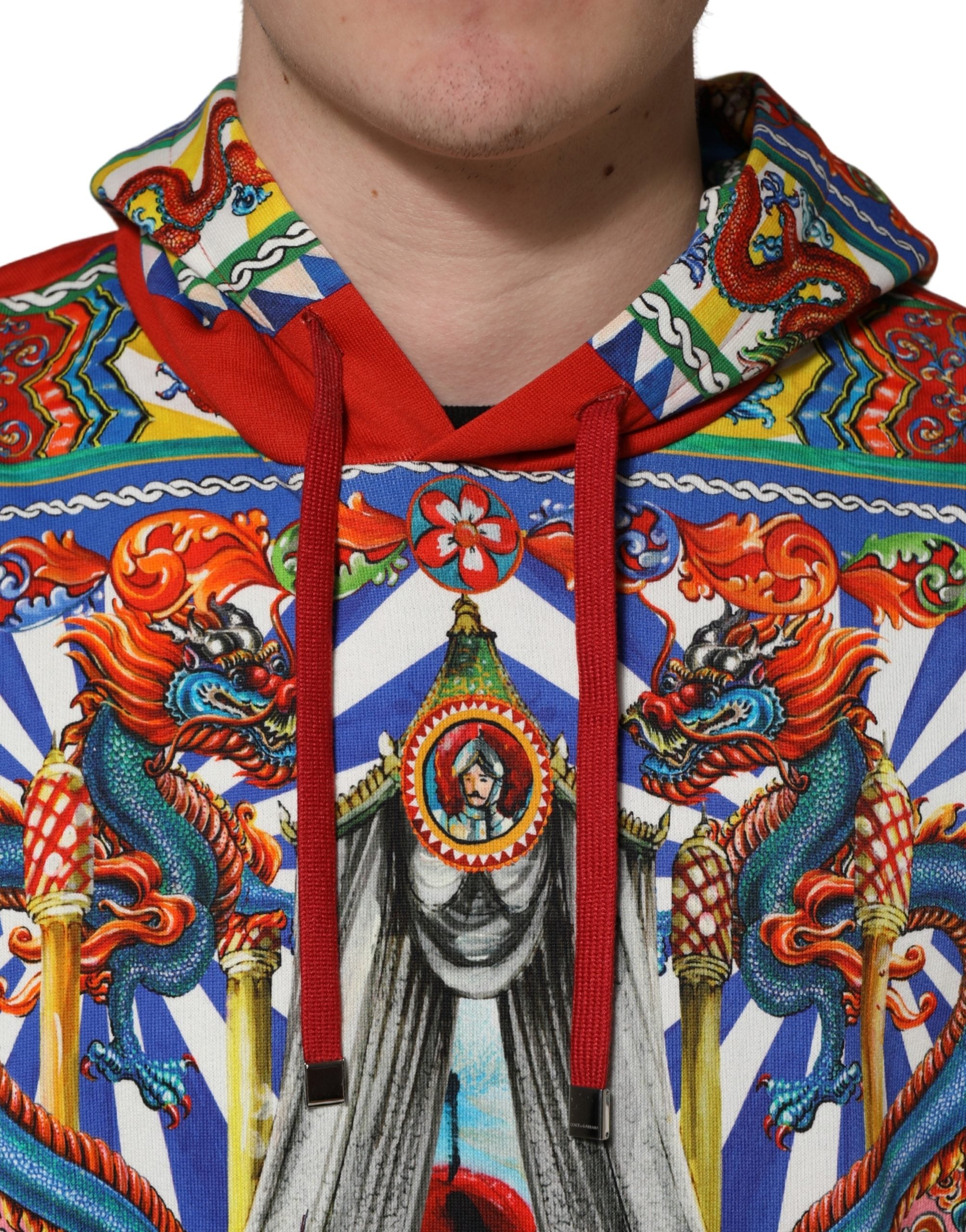 Dolce & Gabbana Multicolor Glamzilla Hooded Men Sweatshirt Sweater Dolce & Gabbana