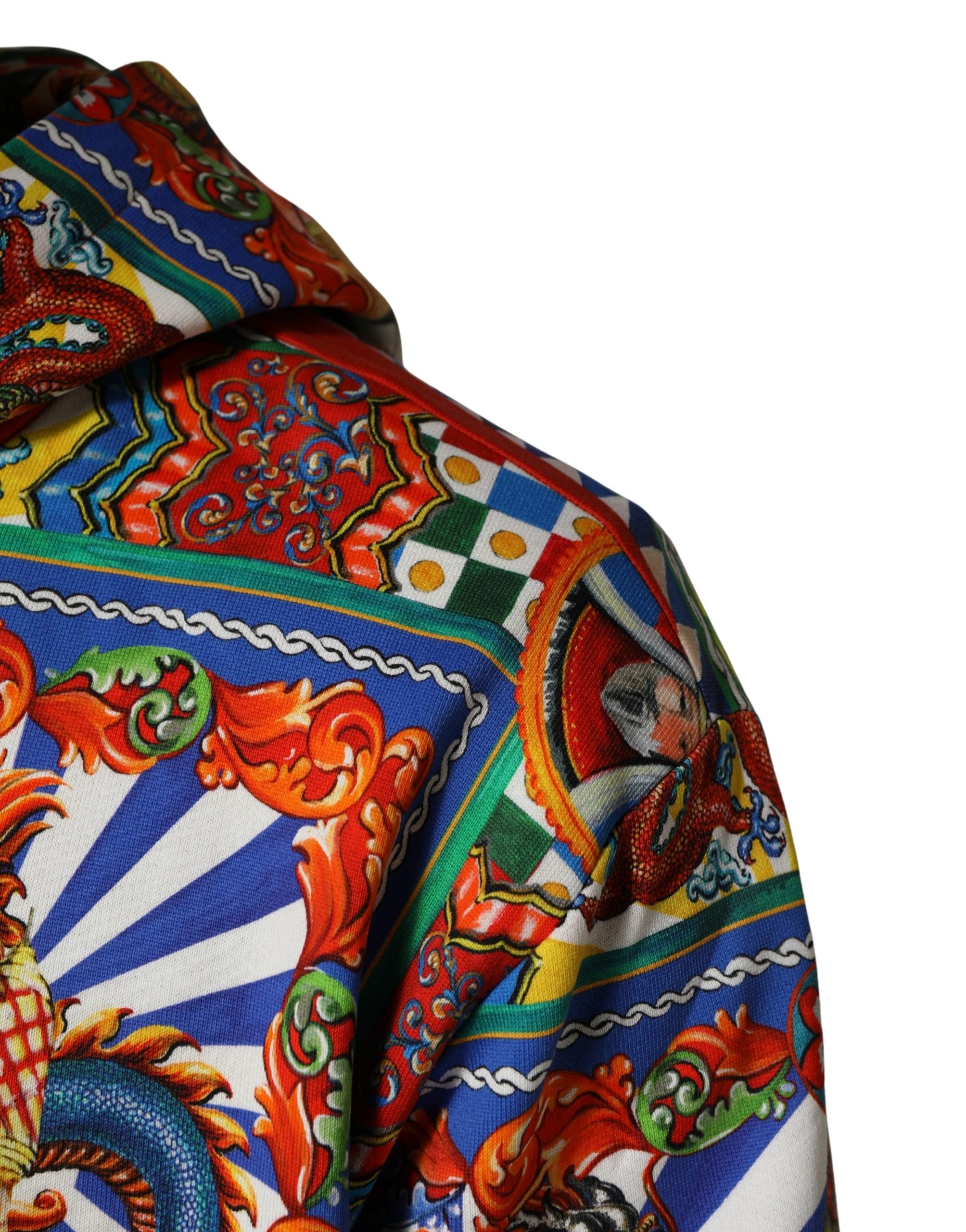Dolce & Gabbana Multicolor Glamzilla Hooded Men Sweatshirt Sweater Dolce & Gabbana