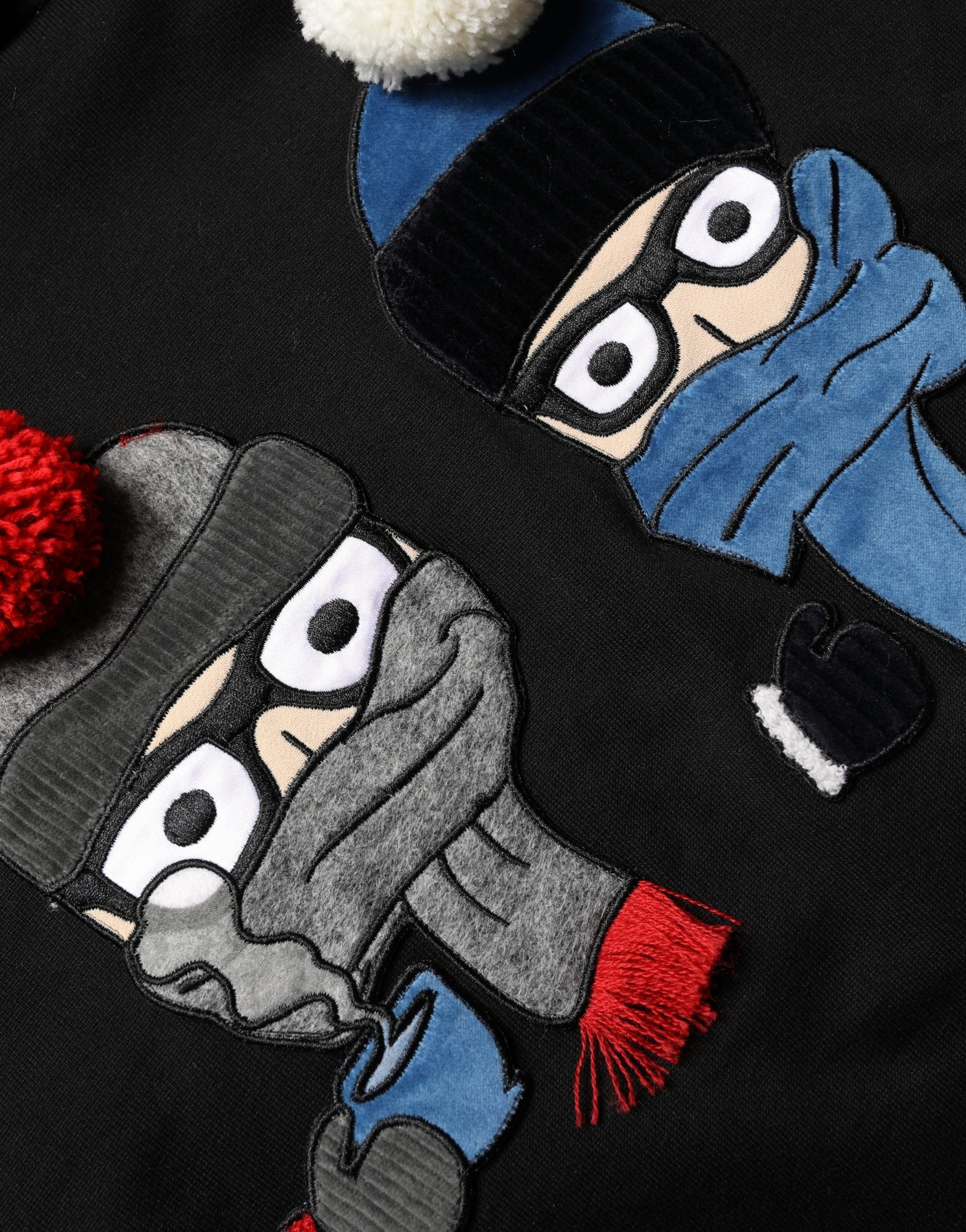 Dolce & Gabbana #dgfamily Black Cotton Hooded Men Sweatshirt Sweater Dolce & Gabbana