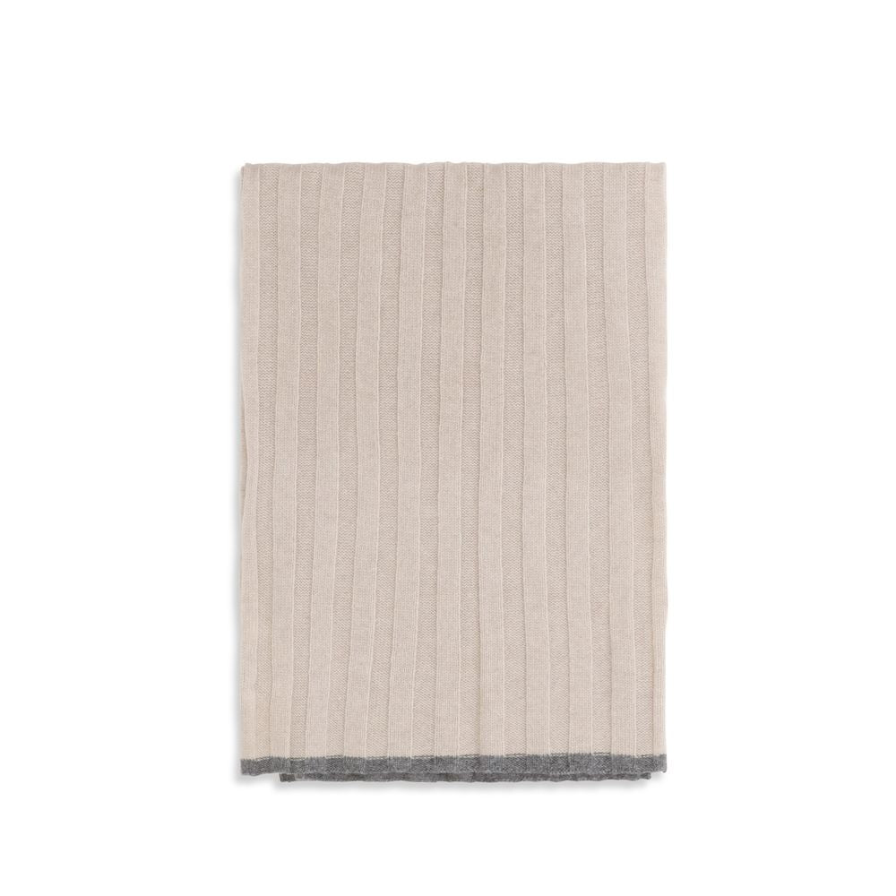 Brunello Cucinelli Beige Cashmere Scarf Brunello Cucinelli