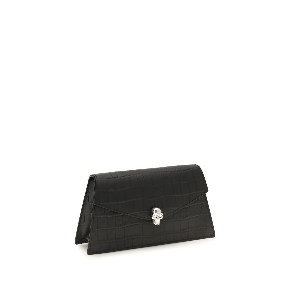 Alexander McQueen Black Calf Leather Bos Taurus Clutch Bag Alexander McQueen