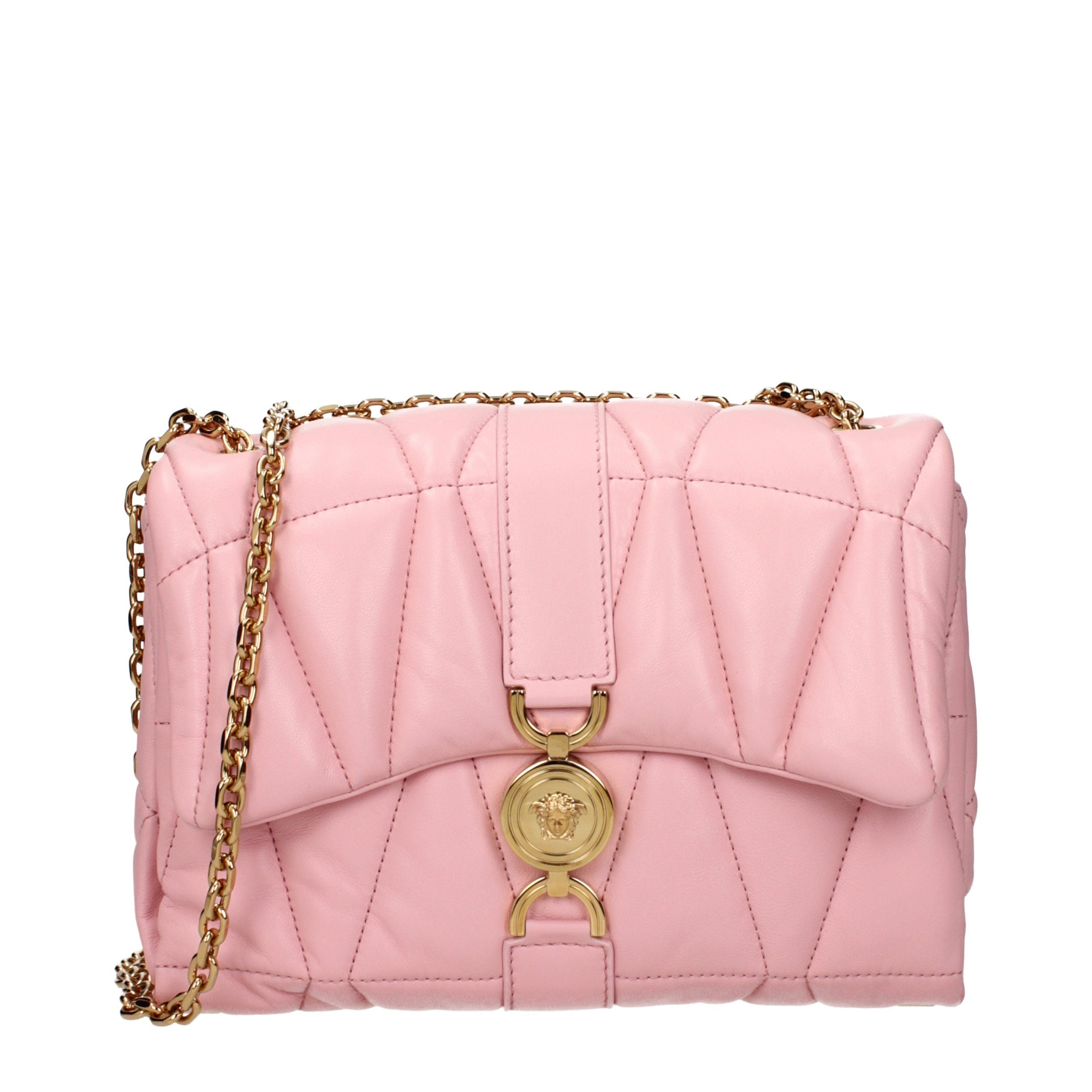 Versace Pink Leather Shoulder Bag Versace