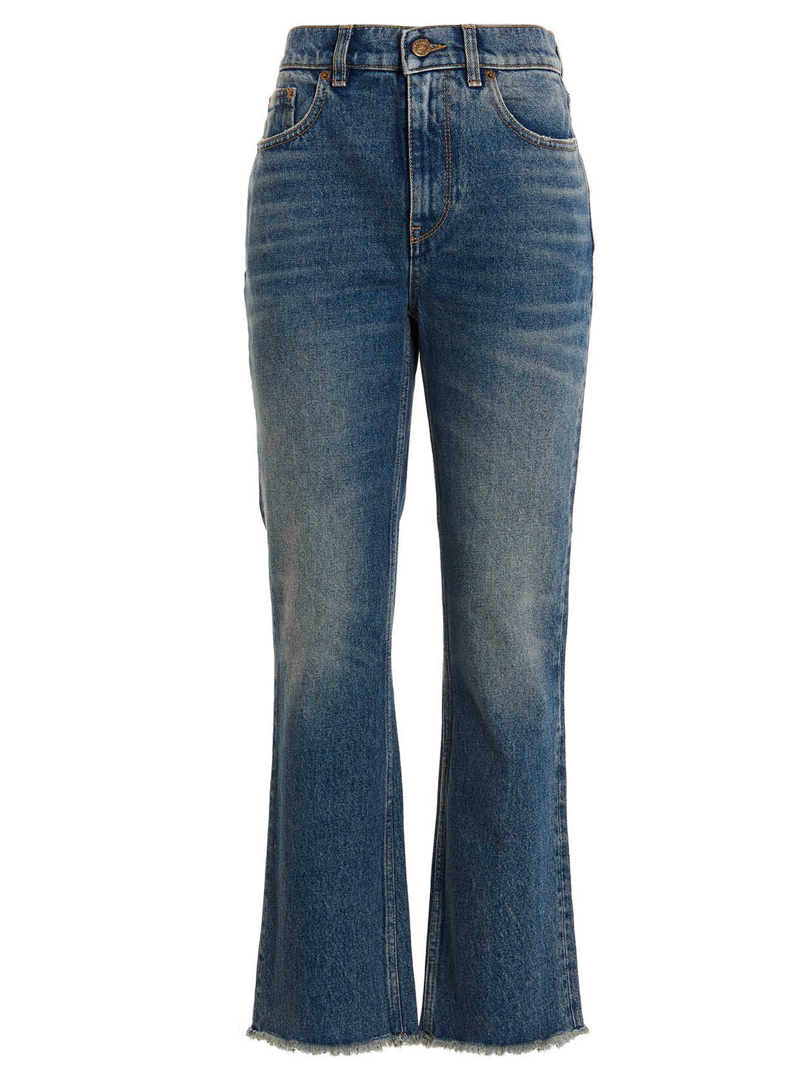 Golden Goose Blue Cotton Flared Jeans Golden Goose