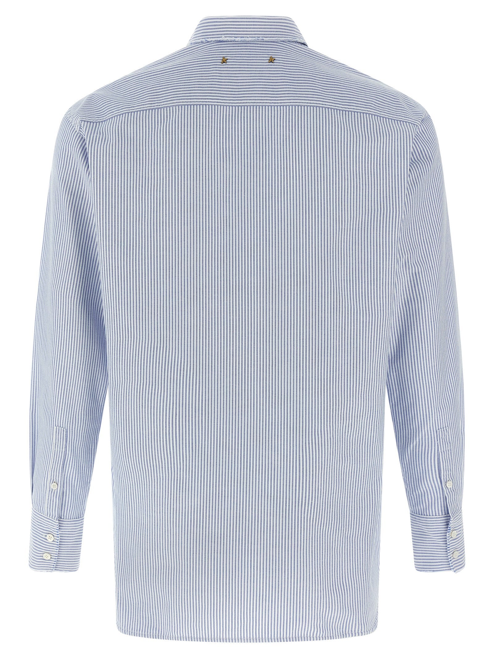 Golden Goose Blue Cotton Blouse Golden Goose