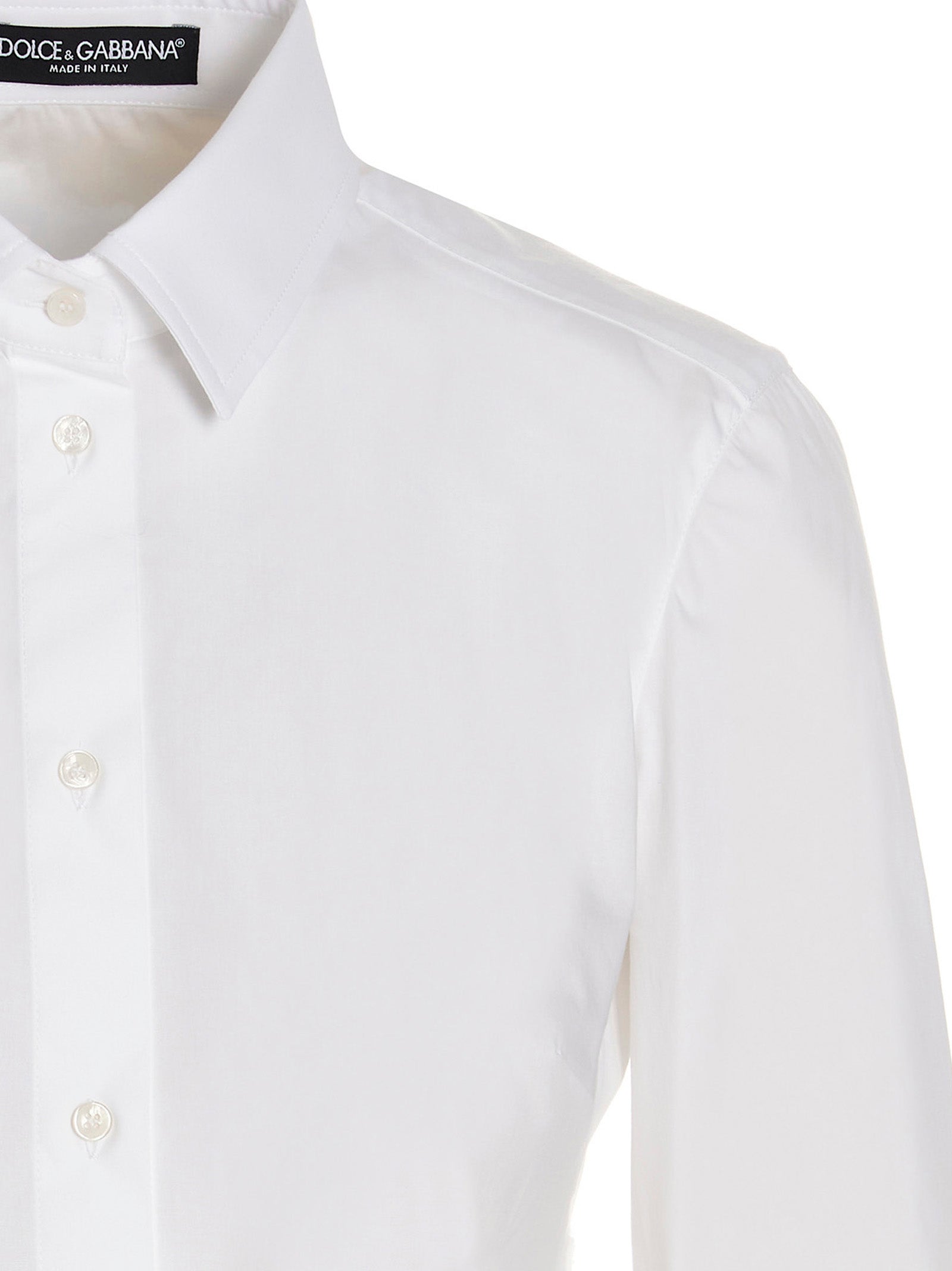 Dolce & Gabbana White Cotton Blouse Dolce & Gabbana
