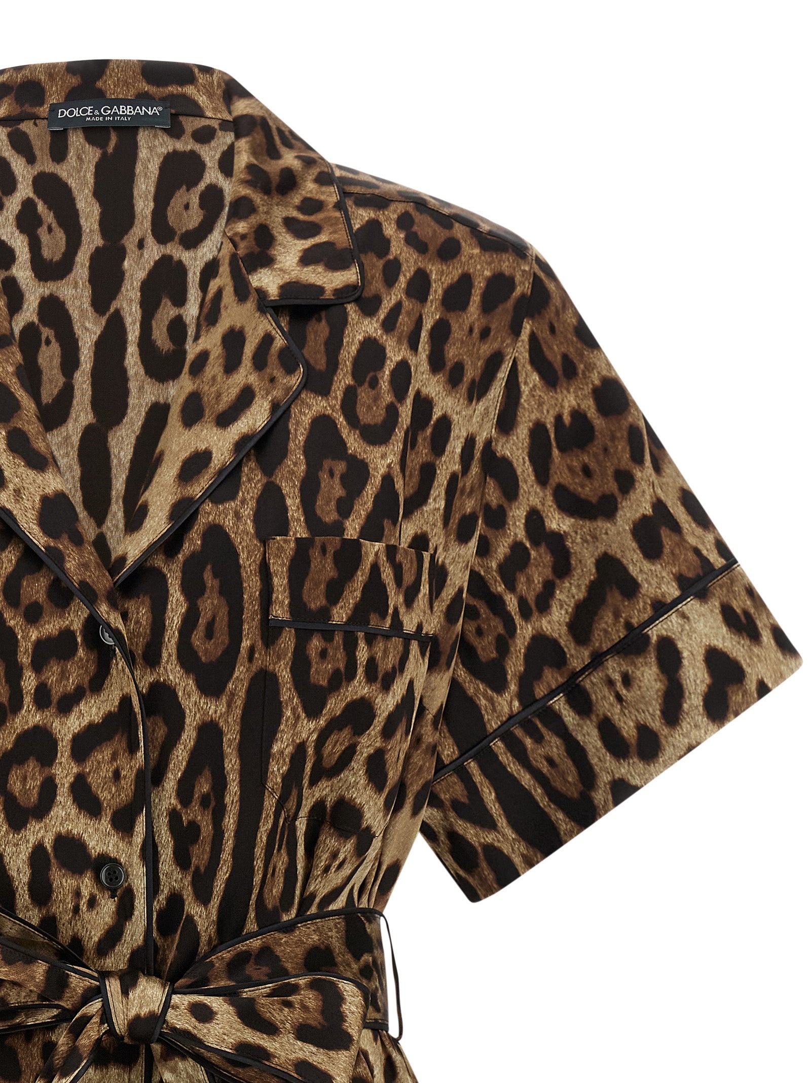Dolce & Gabbana Brown Silk Blouse Dolce & Gabbana