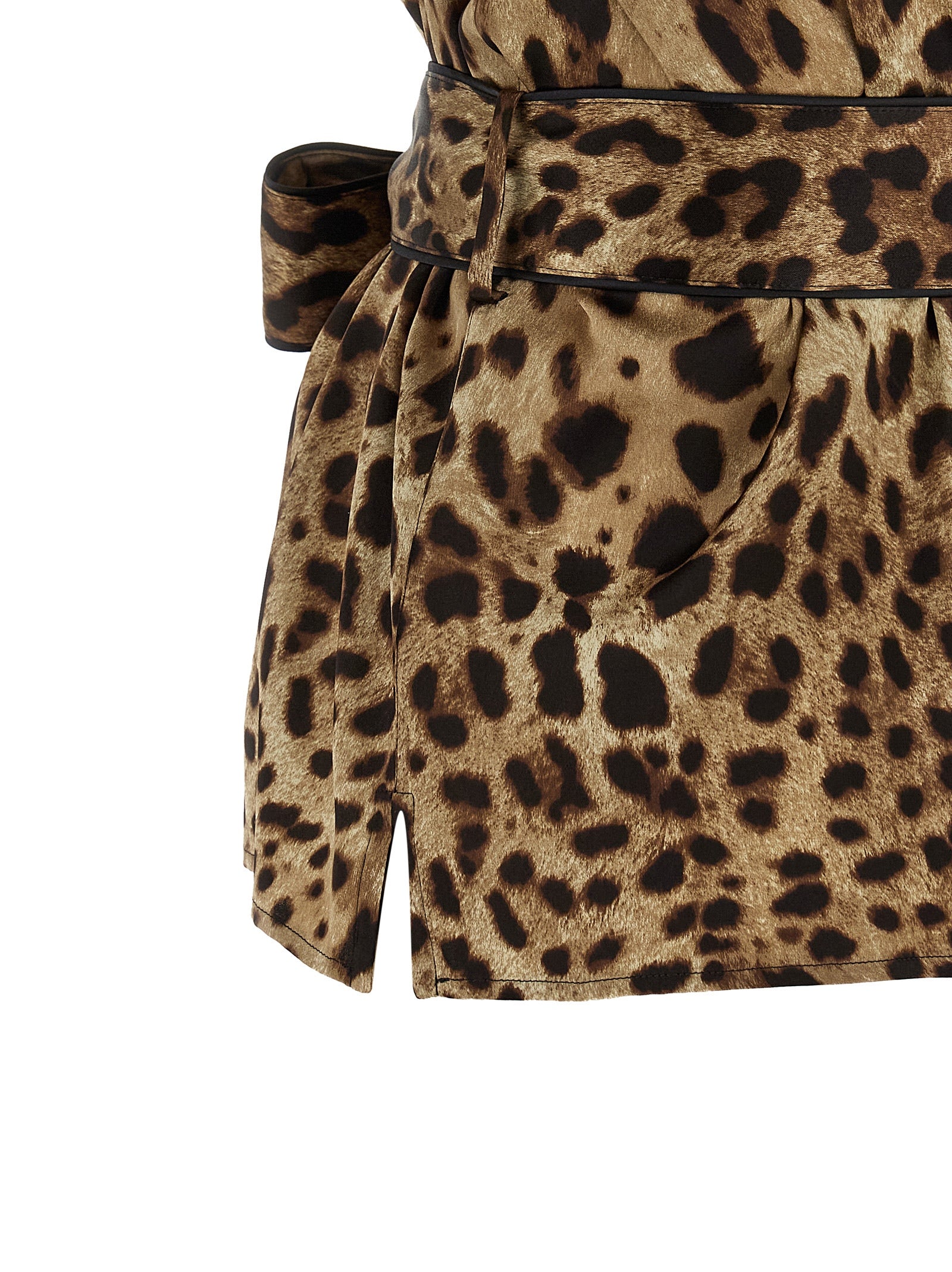 Dolce & Gabbana Brown Silk Blouse Dolce & Gabbana