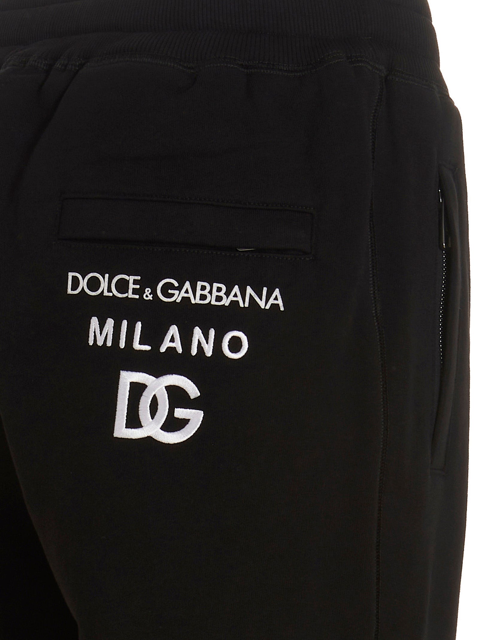 Dolce & Gabbana Black Cotton Joggers (Workout Pants) Dolce & Gabbana
