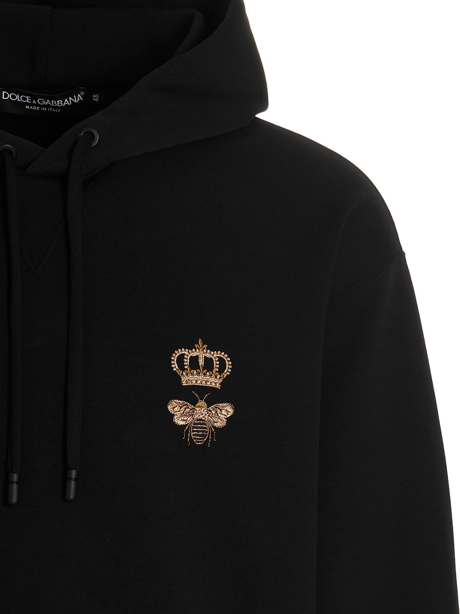 Dolce & Gabbana Black Cotton Sweatshirt Dolce & Gabbana