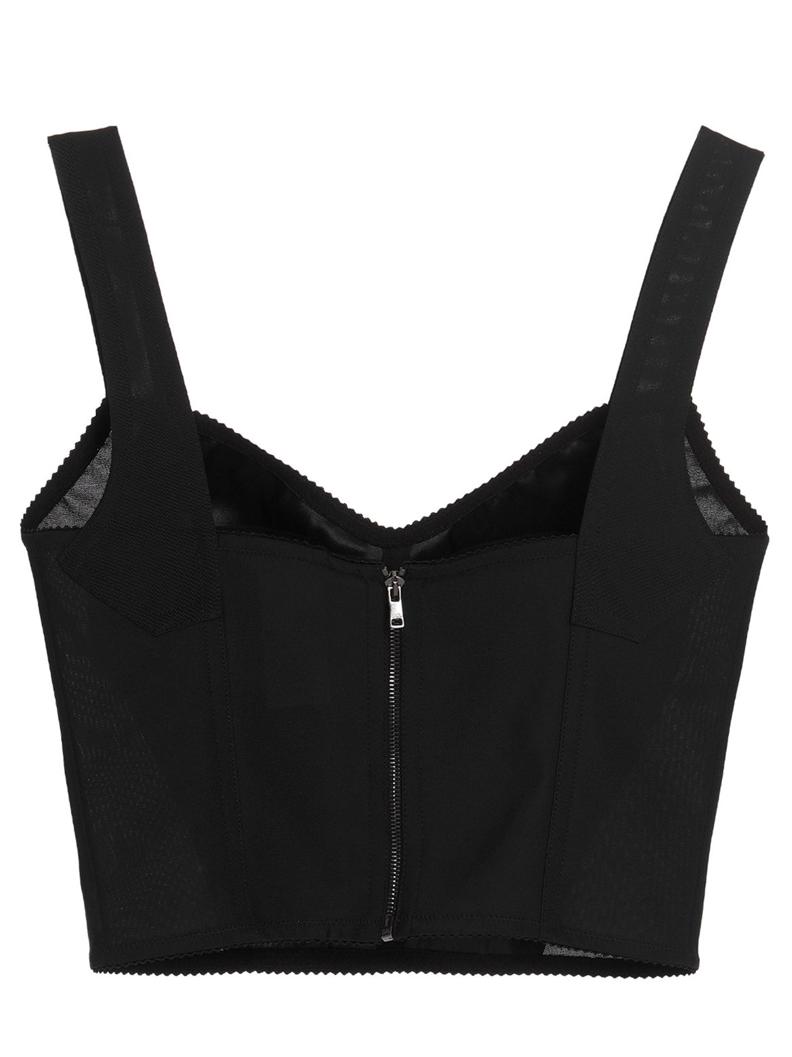 Dolce & Gabbana Black Polyamide Tank Tops Dolce & Gabbana