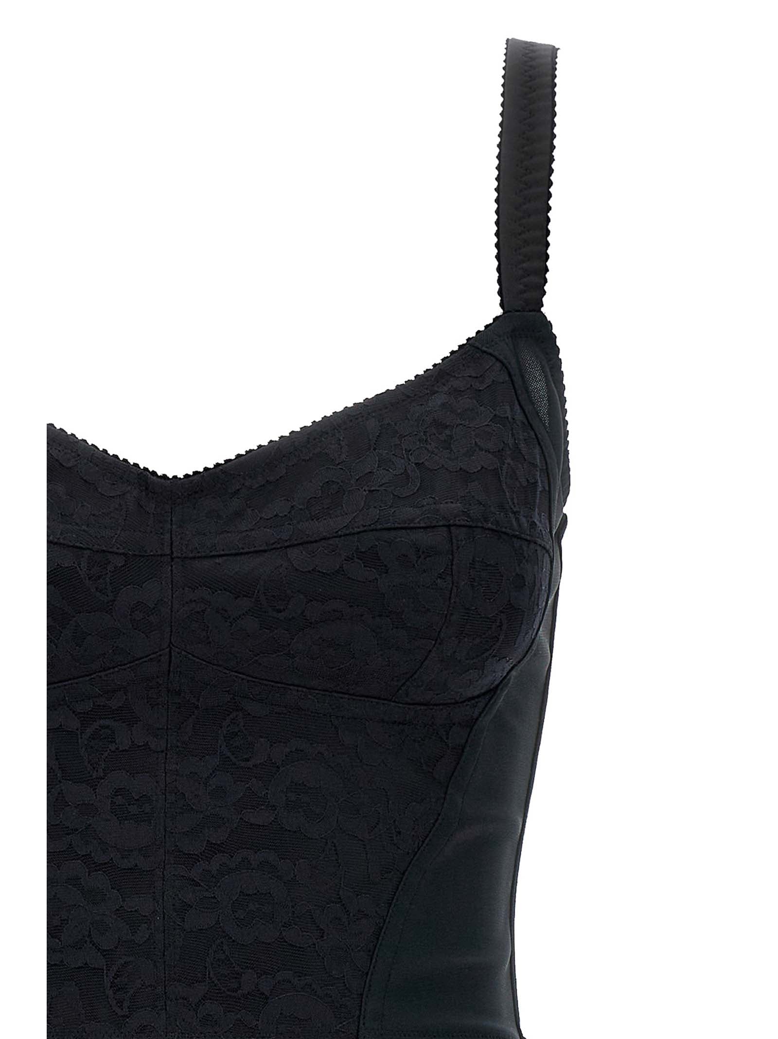 Dolce & Gabbana Black Polyester Short Dress Dolce & Gabbana