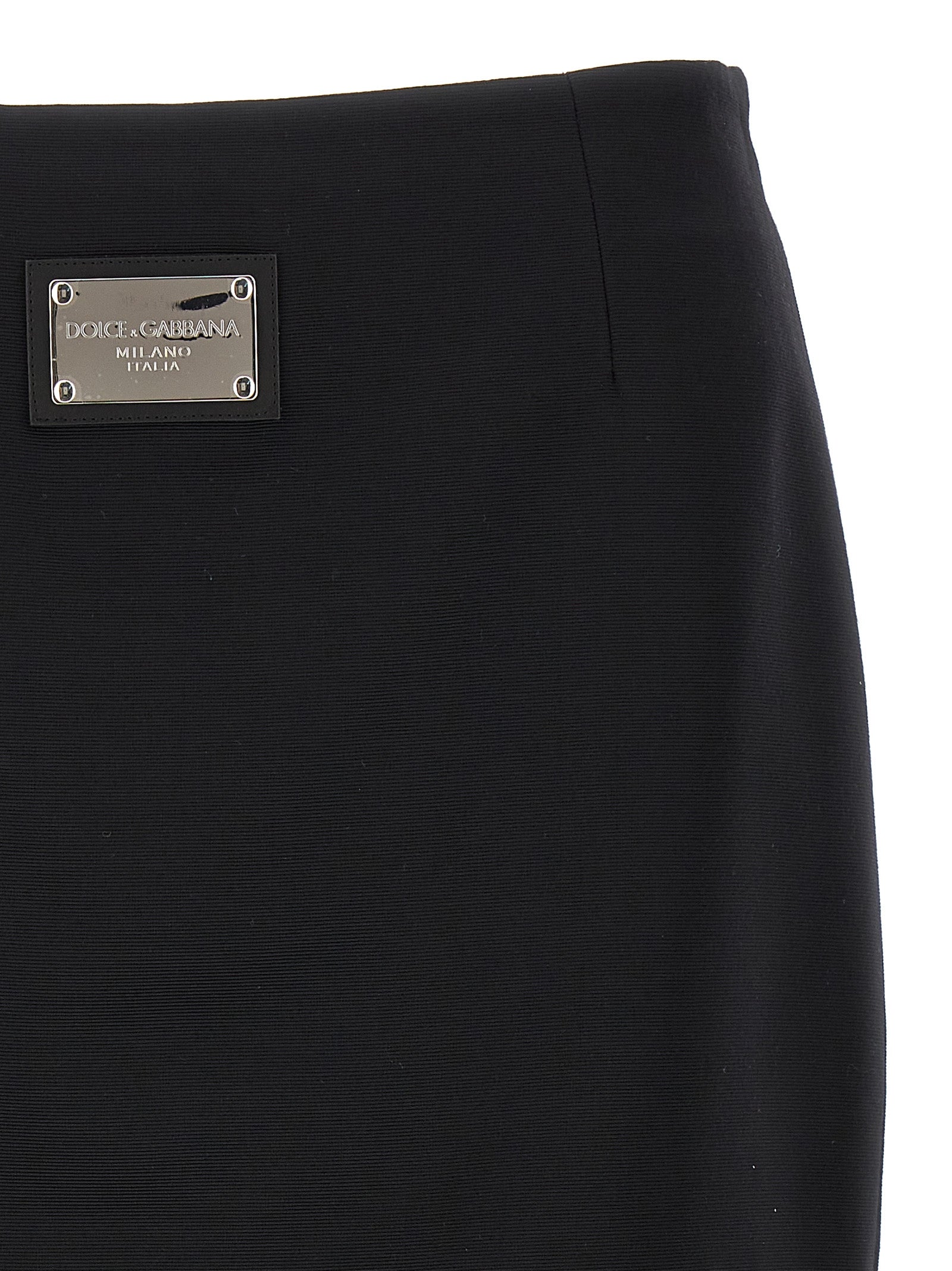 Dolce & Gabbana Black Viscose Long Skirt Dolce & Gabbana